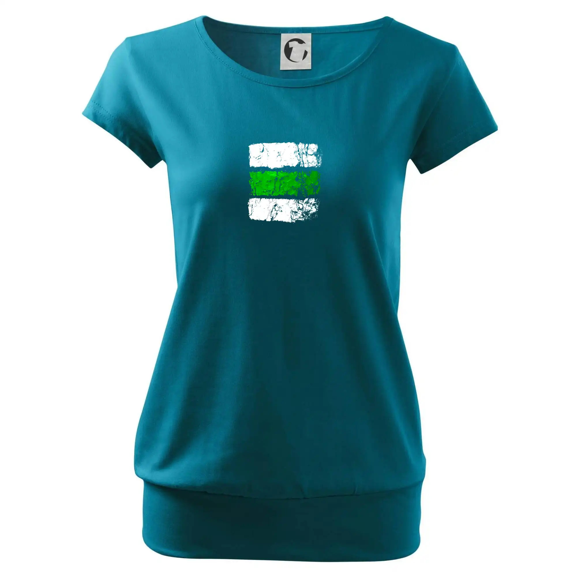 Trička pre cestovateľov - Turistická značka - zelená - Voľné tričko city