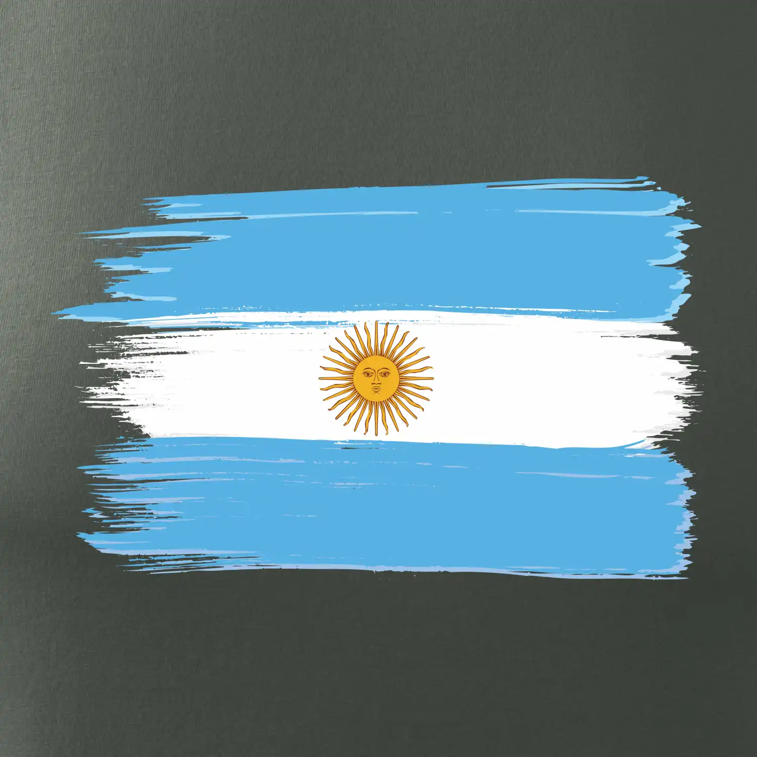 Argentina vlajka kreslená štětkou