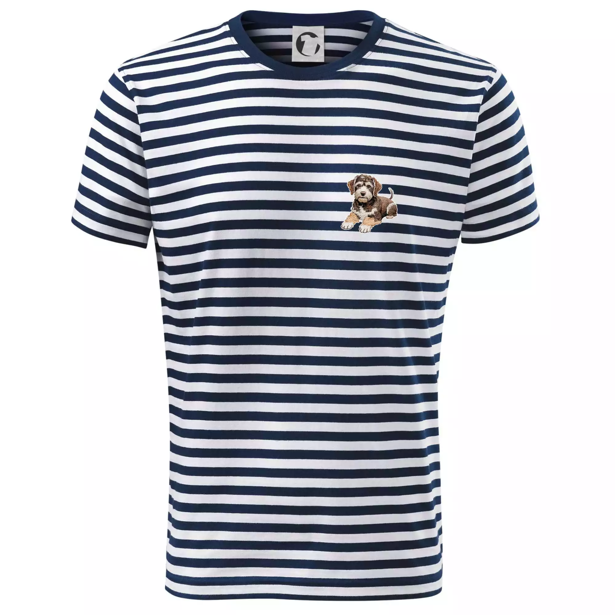 Lagotto romagnolo ležicí vyšívaný na prsu