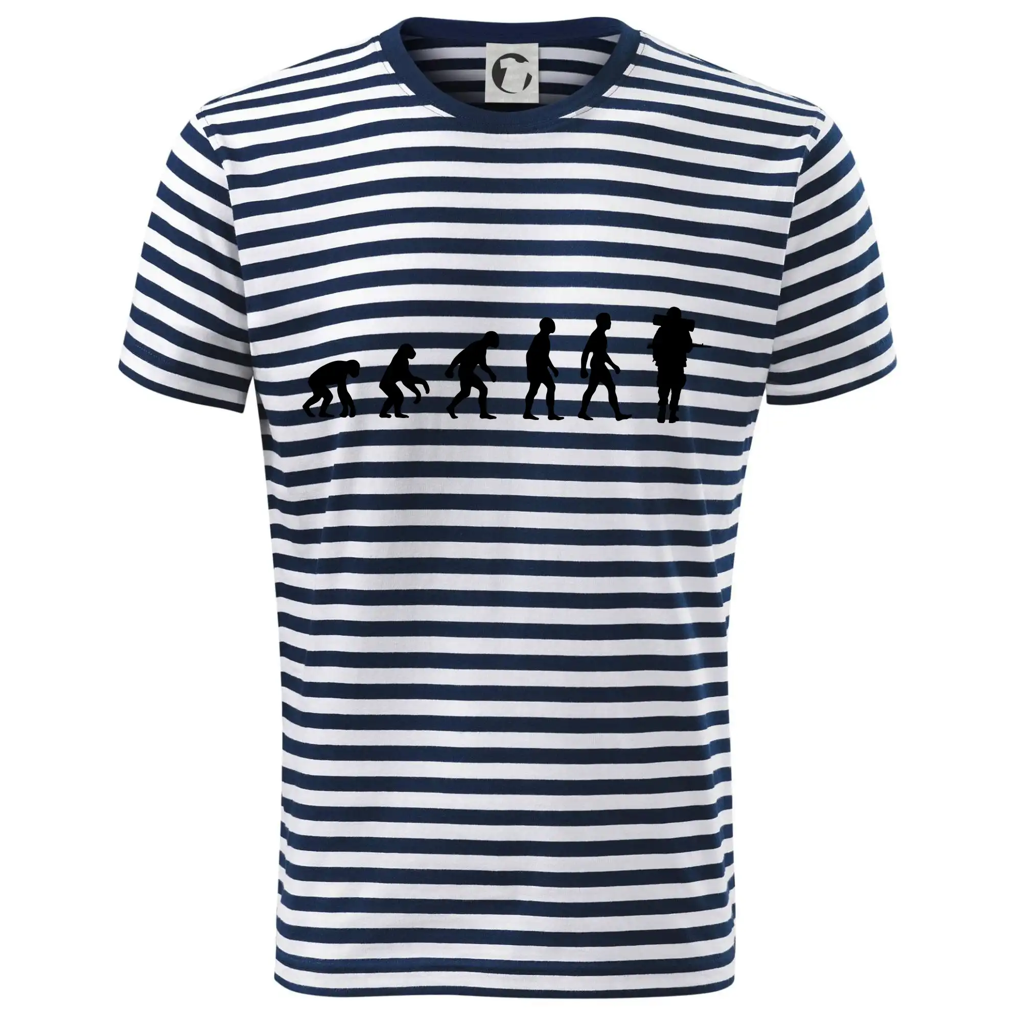 Vojenská tričká s potlačou - Evolúcia vojaka - plná poľná - Dětské triko na vodu