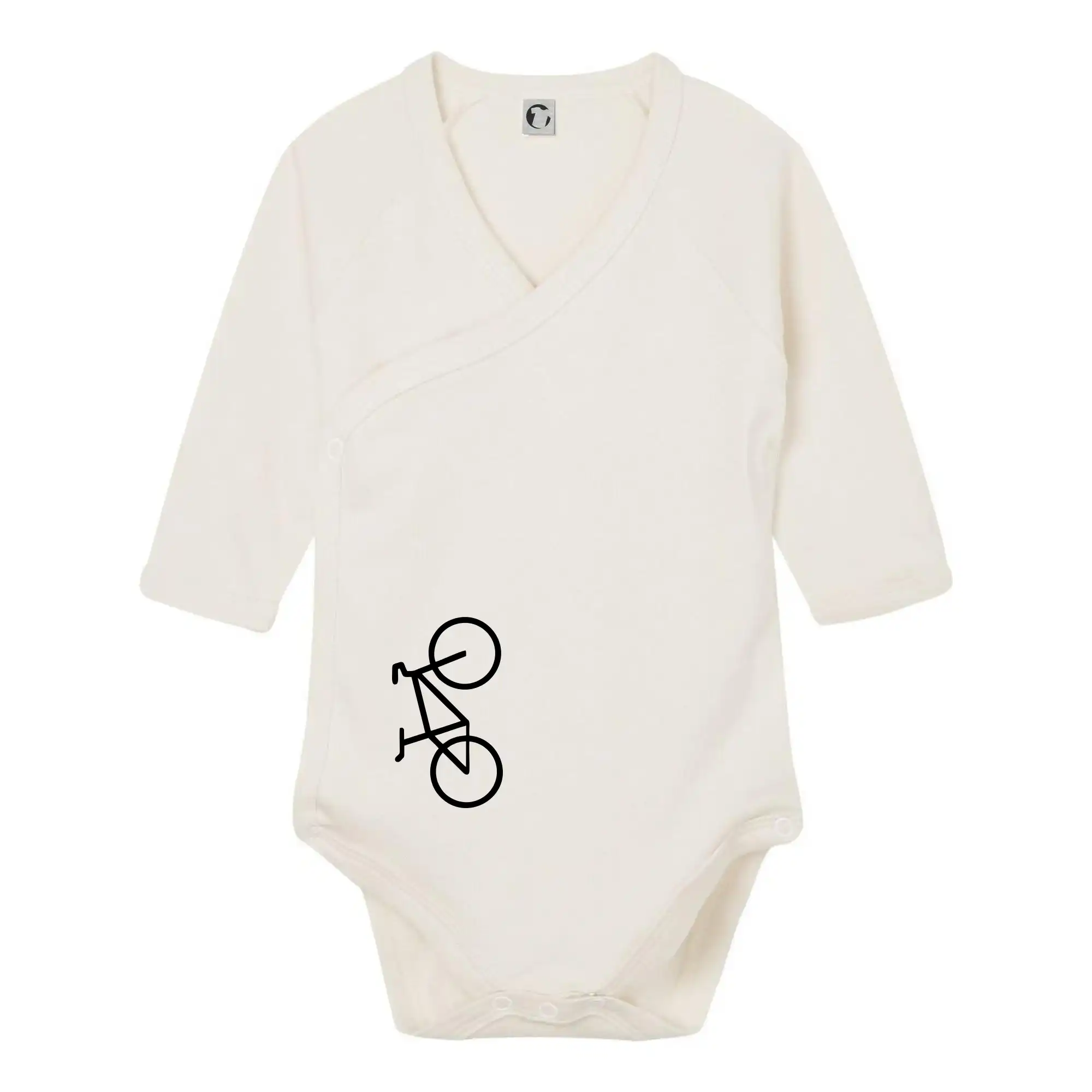 Tričko ako darček pre cyklistu - Bicykel na výšku - Body zavinovacie s dlhým rukávom