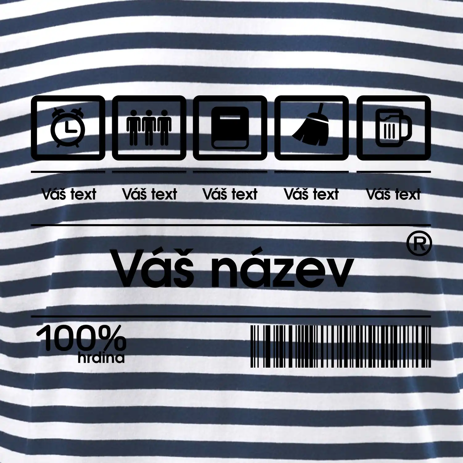 Čárový kód - Vlastní text