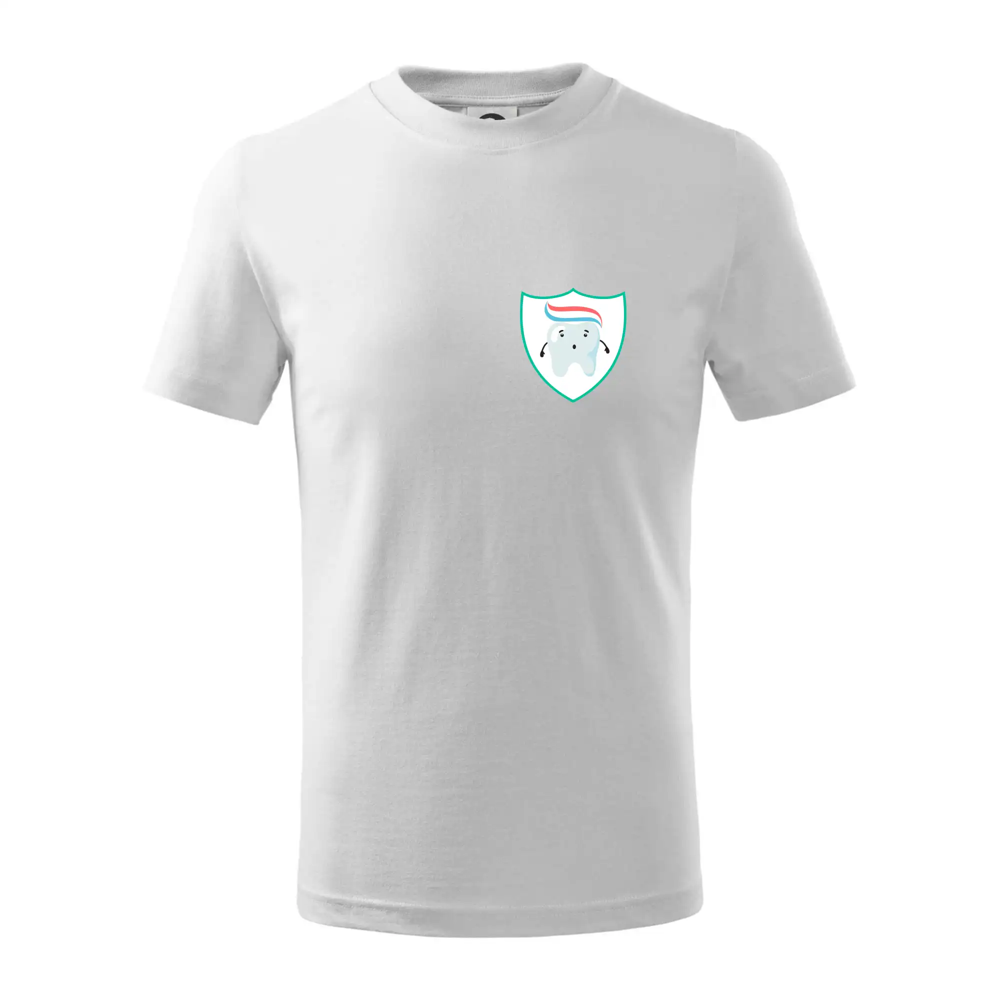 Zoubek na prsu - zubní pasta