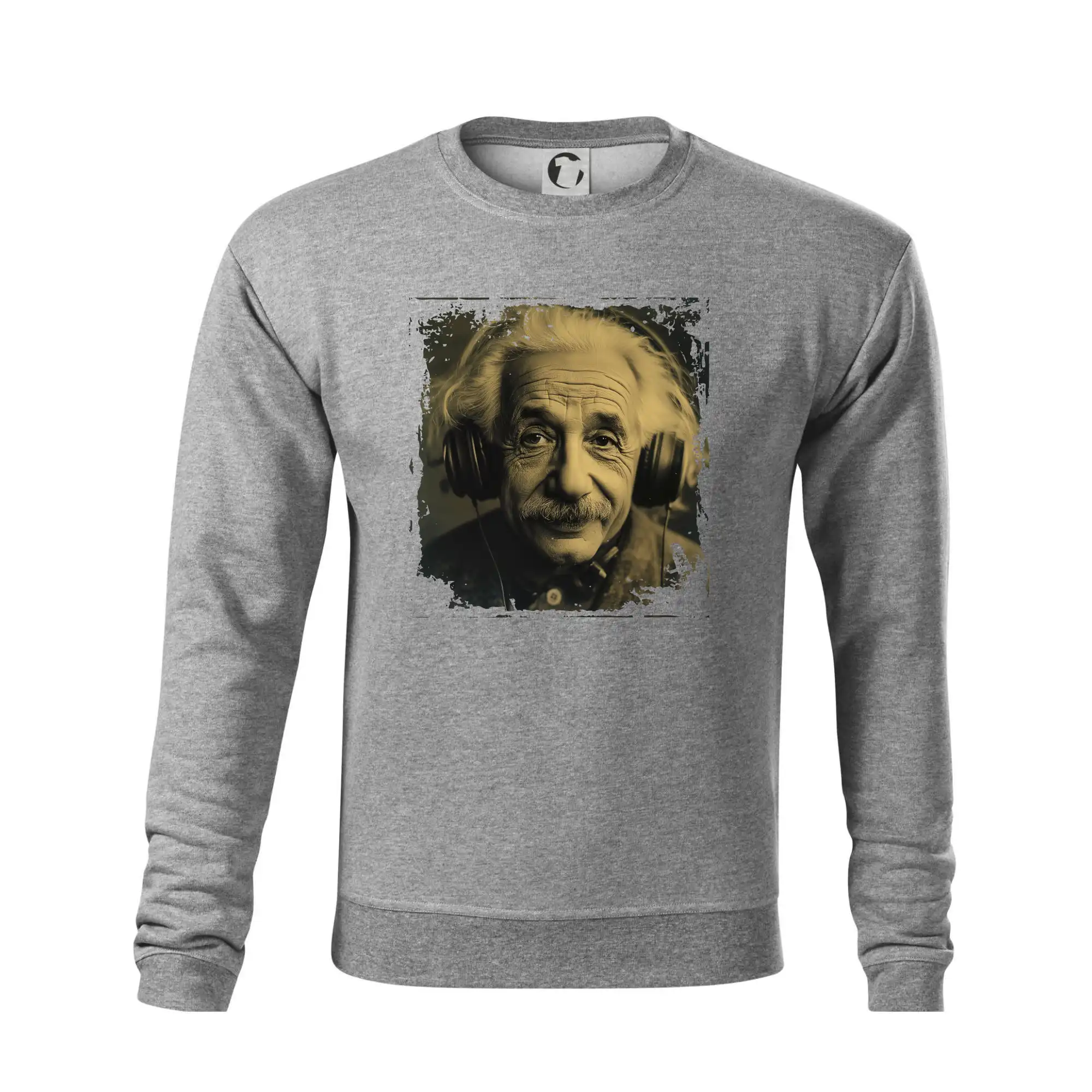 Albert se sluchátky