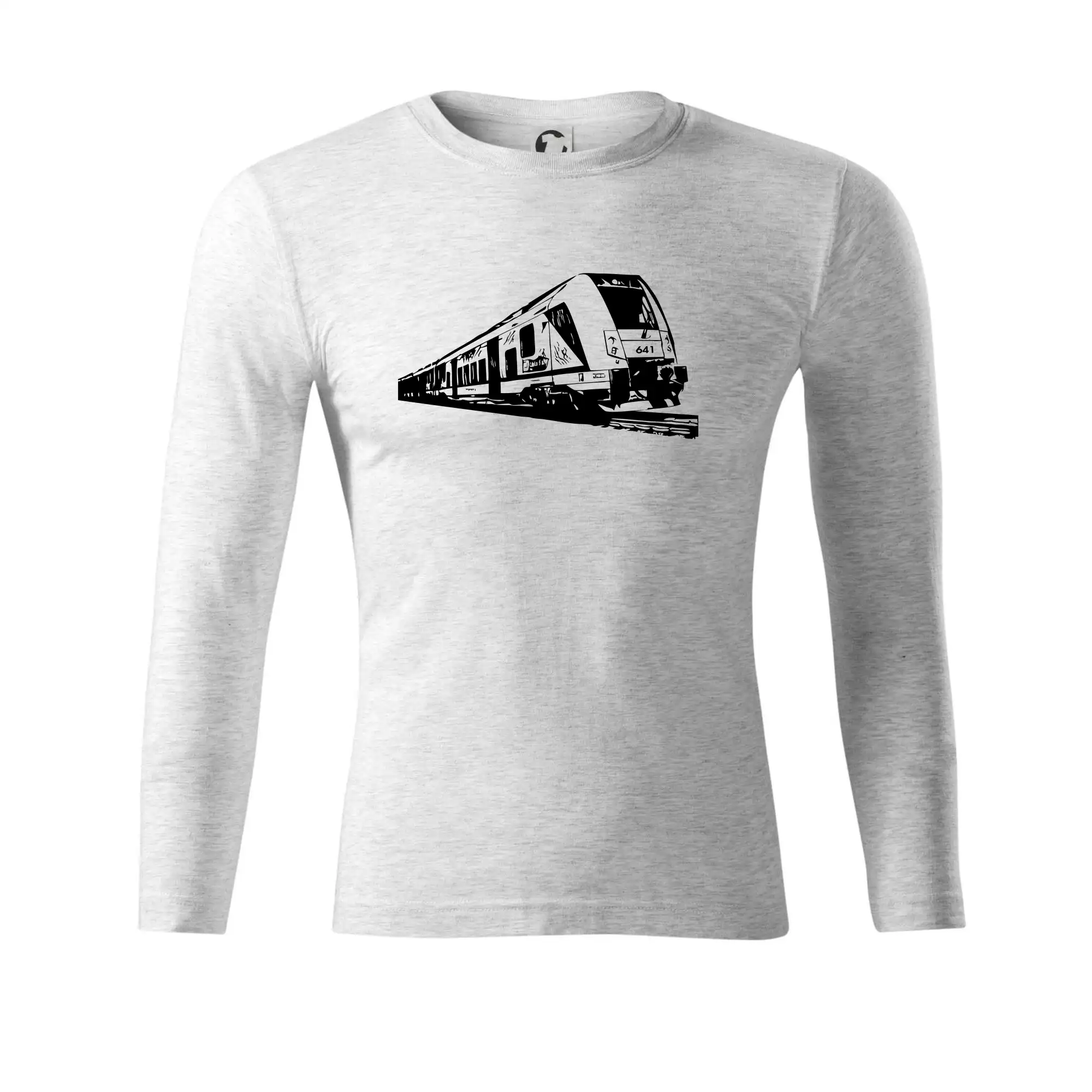 Tričká s vlakmi a autobusmi - Vlak 641 - Tričko Progress s dlhým rukávom