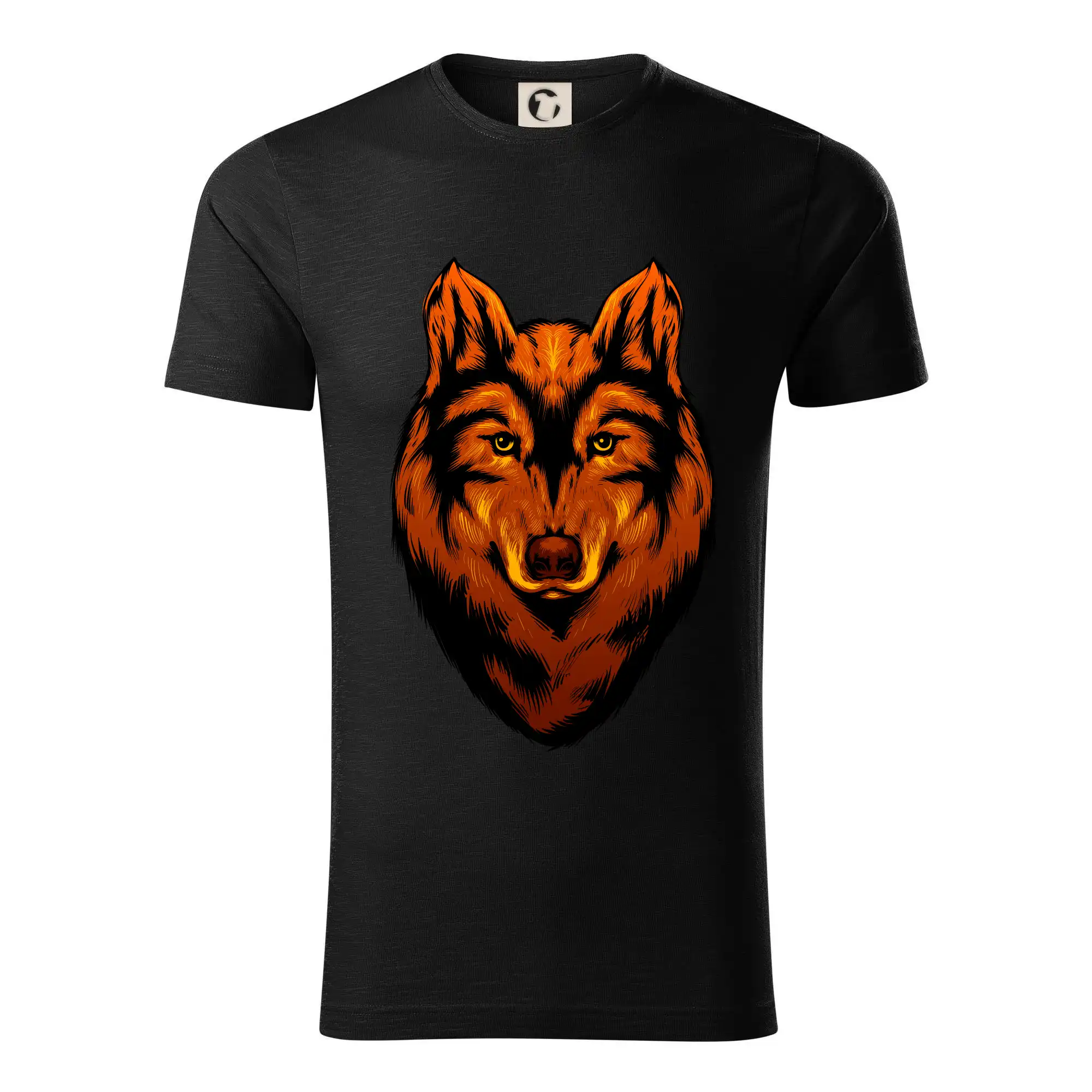 Tričká s vlkom - Ohnivá hlava vlka - Tričko z organickej bavlny