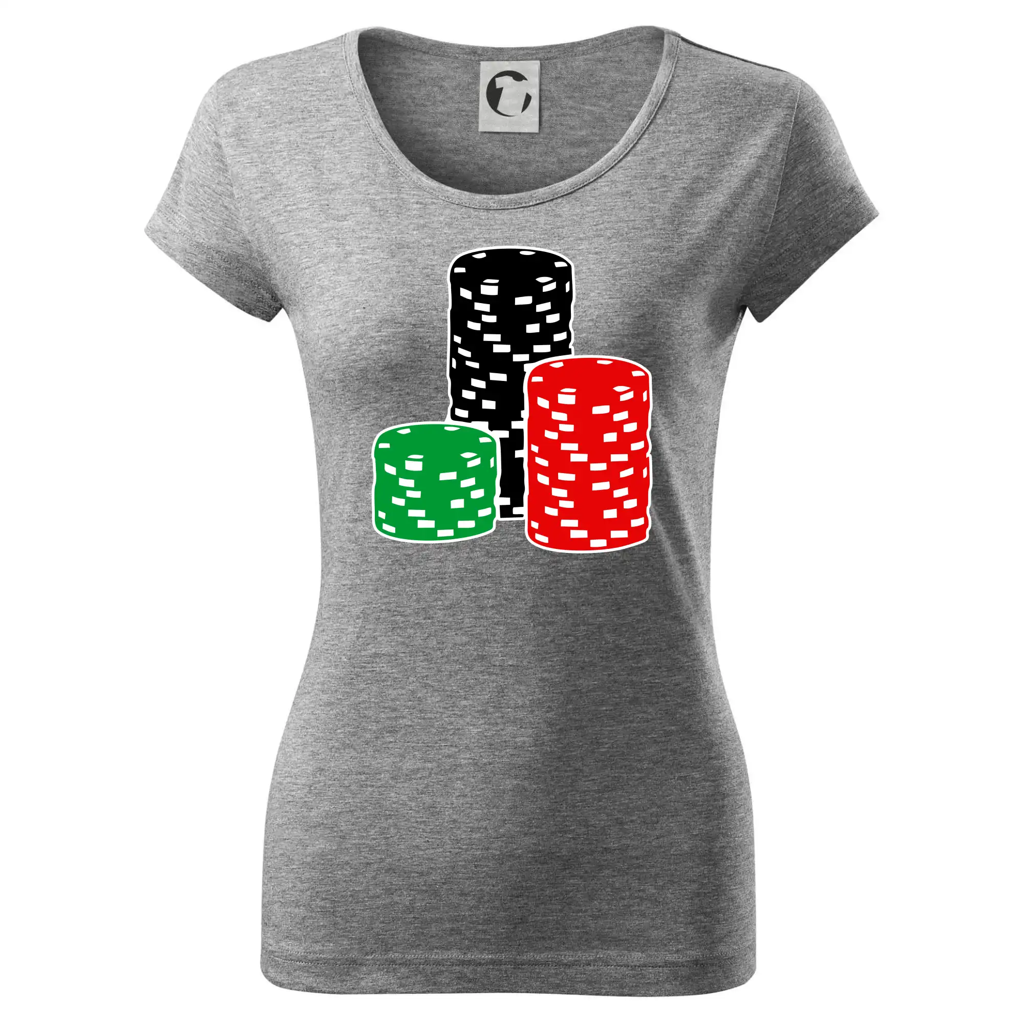 Poker tričká - Poker žetóny - Dámske tričko Pure