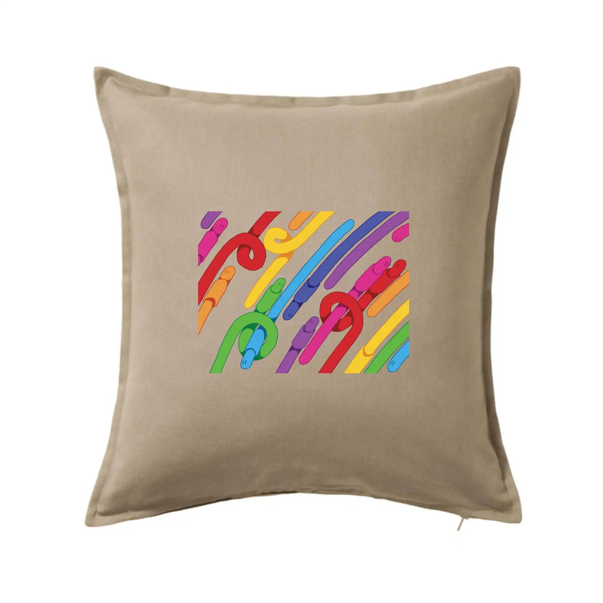 Tričká pre LGBT a Queer komunitu - Dážďovky pruhy (Alexis Citrine) - Vankúš 50x50