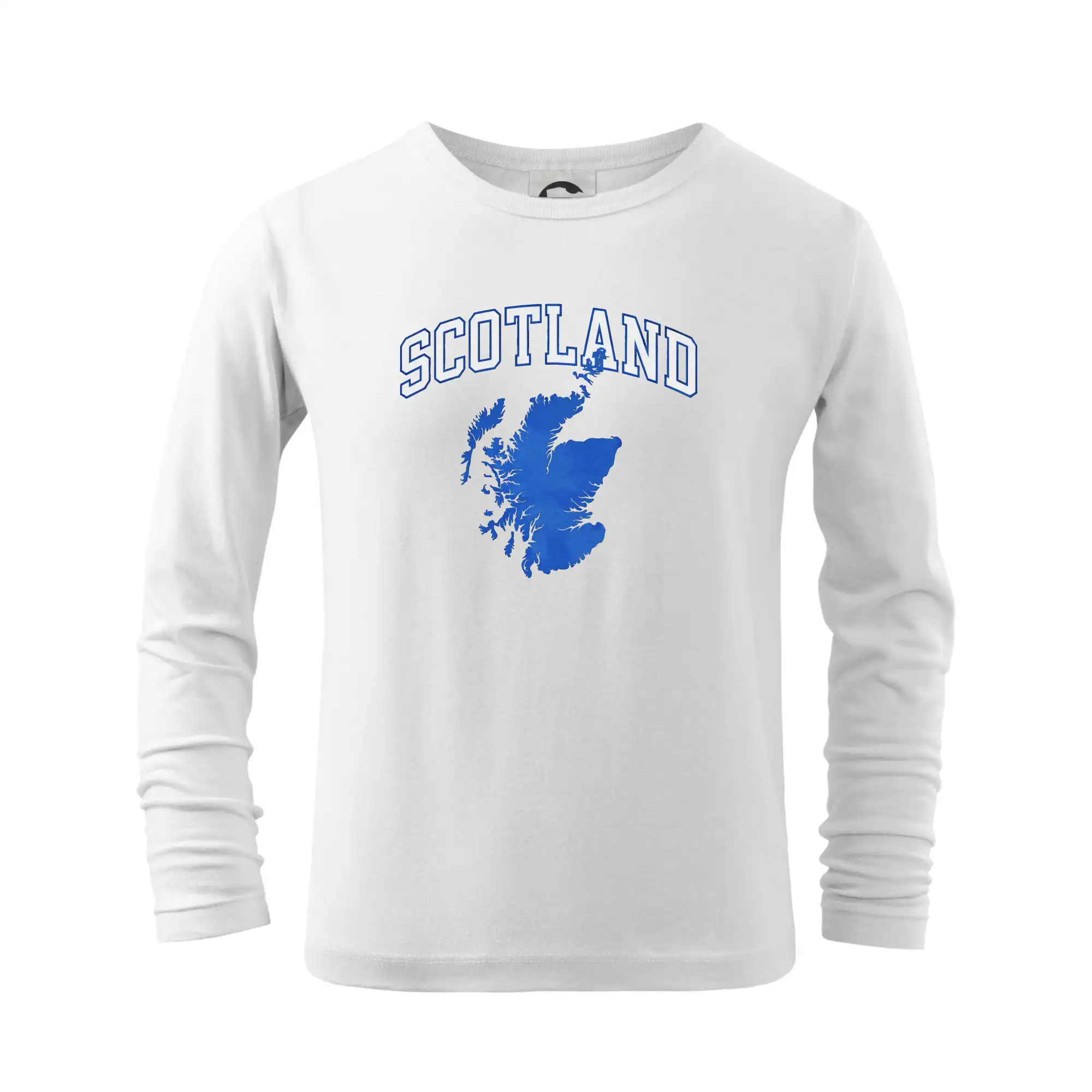 Ostatné mestá / miesta - Scotland nápis s mapou - Tričko detské Long Sleeve
