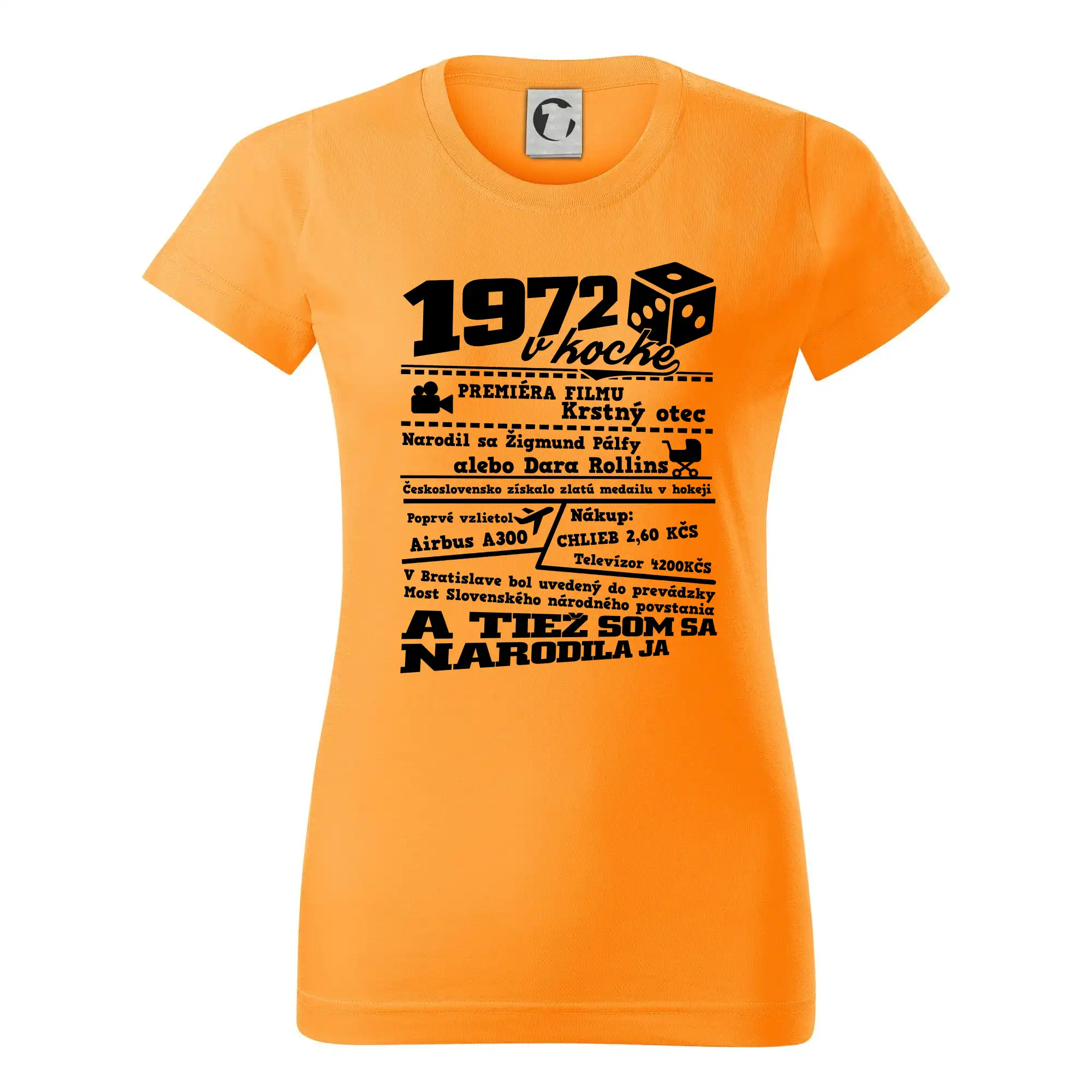 1972 v kocke - Dámske tričko basic - ľahko voľnejšie a dlhšie