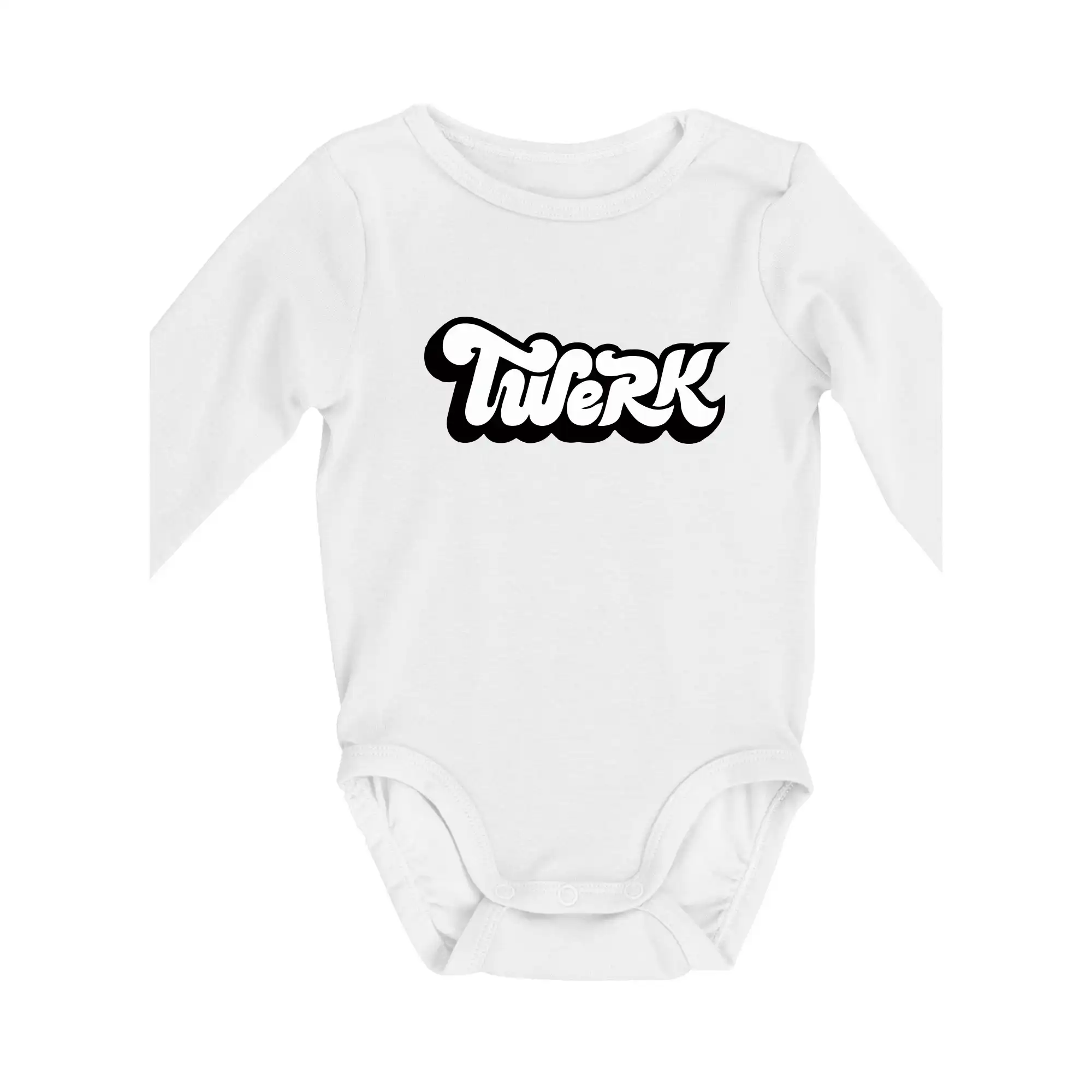 Ostatné nápisy - Twerk - Body dojčenské s dlhým rukávom