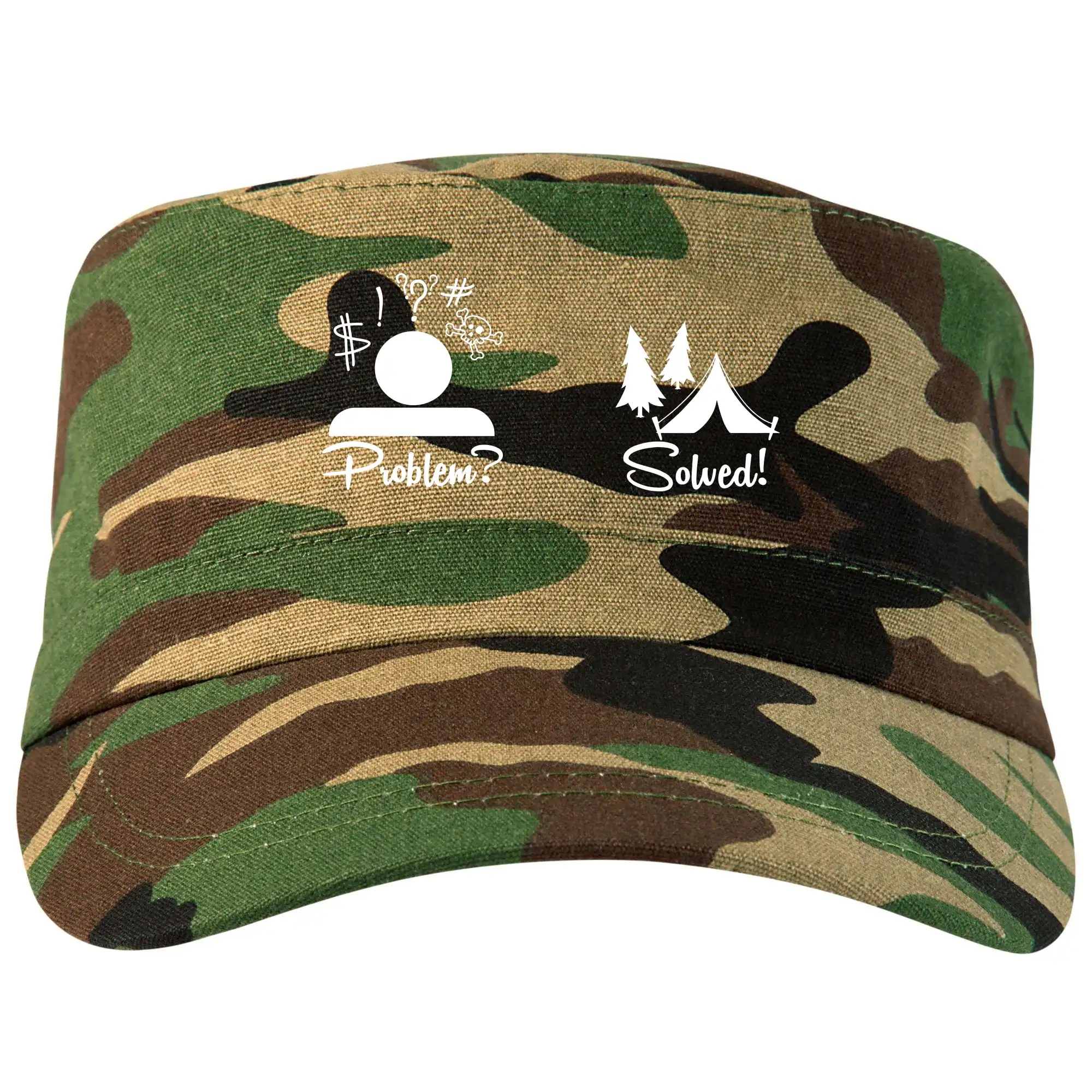 Tričká Problem Solved - Problem? Solved! - Kempovanie - Šiltovka CAMO