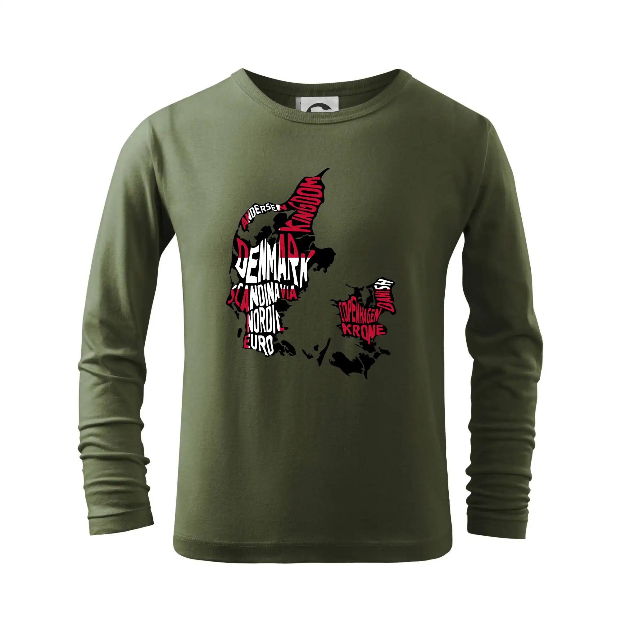 Ostatné mestá / miesta - Mapy - názvy miest - Dánsko - Tričko detské Long Sleeve