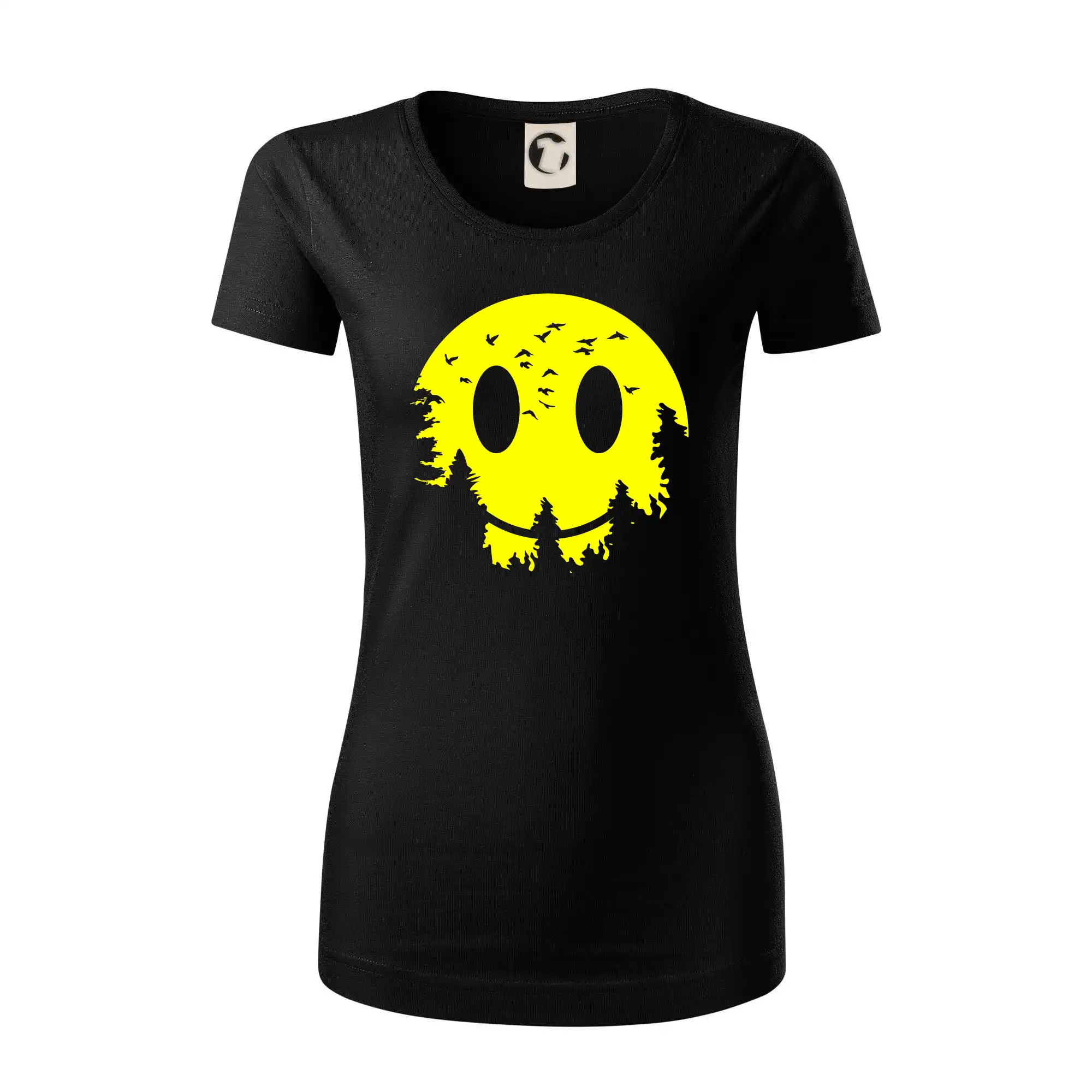 Grafické tričká - Smiley Moon - Dámske tričko z organickej bavlny Origin (GOTS)