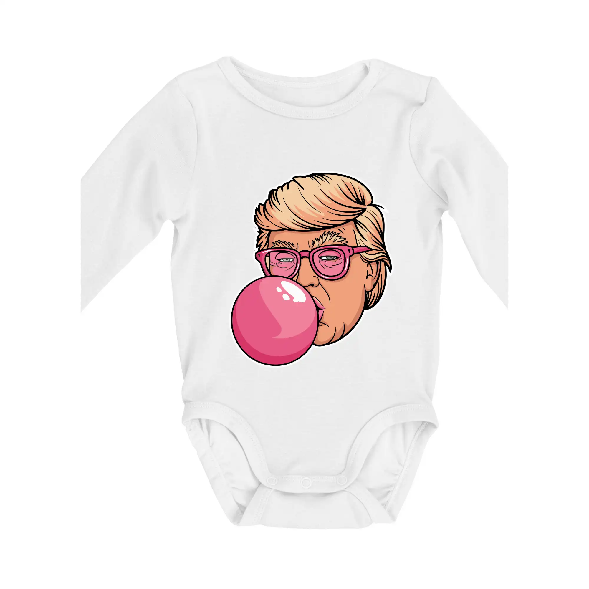Politické tričká - Trump gum - Body dojčenské s dlhým rukávom