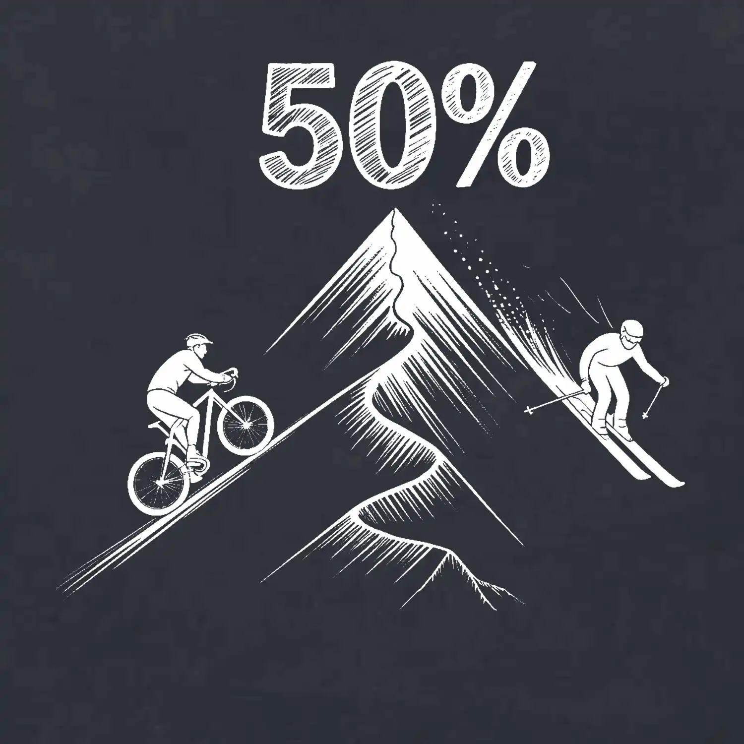 Narozeniny cyklista a lyžař 50