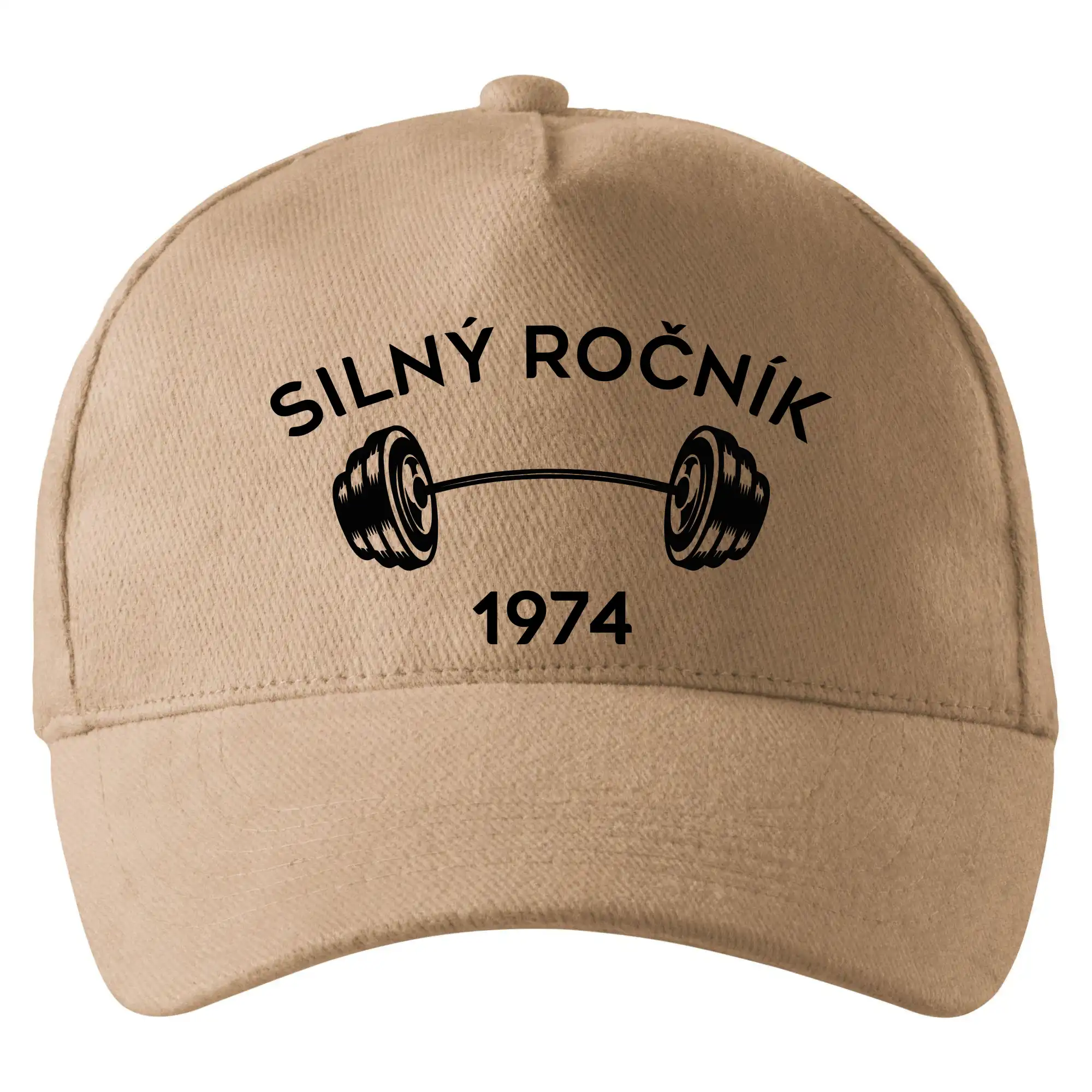 Trička s ročníkom 1974 - Silný ročník - Letopočet 1974 - Šiltovka so zahnutým šiltom a mosaznou sponou