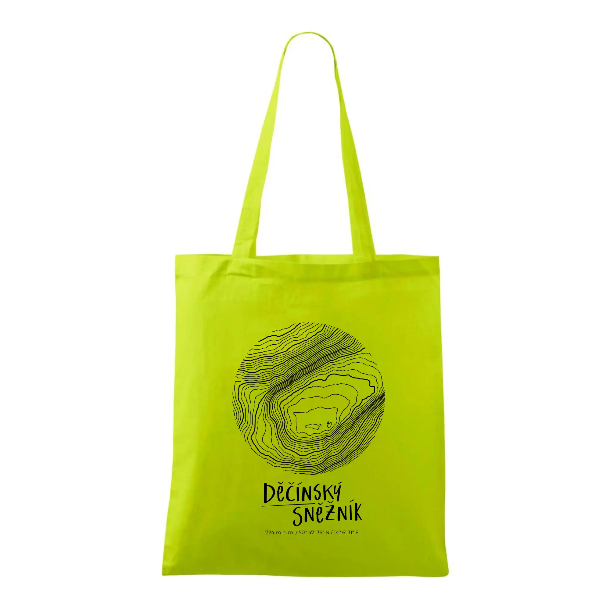 Děčínský Sněžník - vrstevnice v kruhu