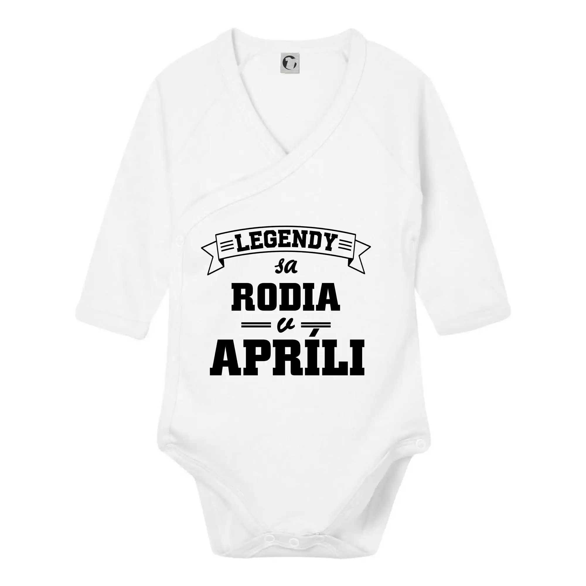 Tričká pre narodených v apríli - Legendy sa rodia v apríli - Body zavinovacie s dlhým rukávom
