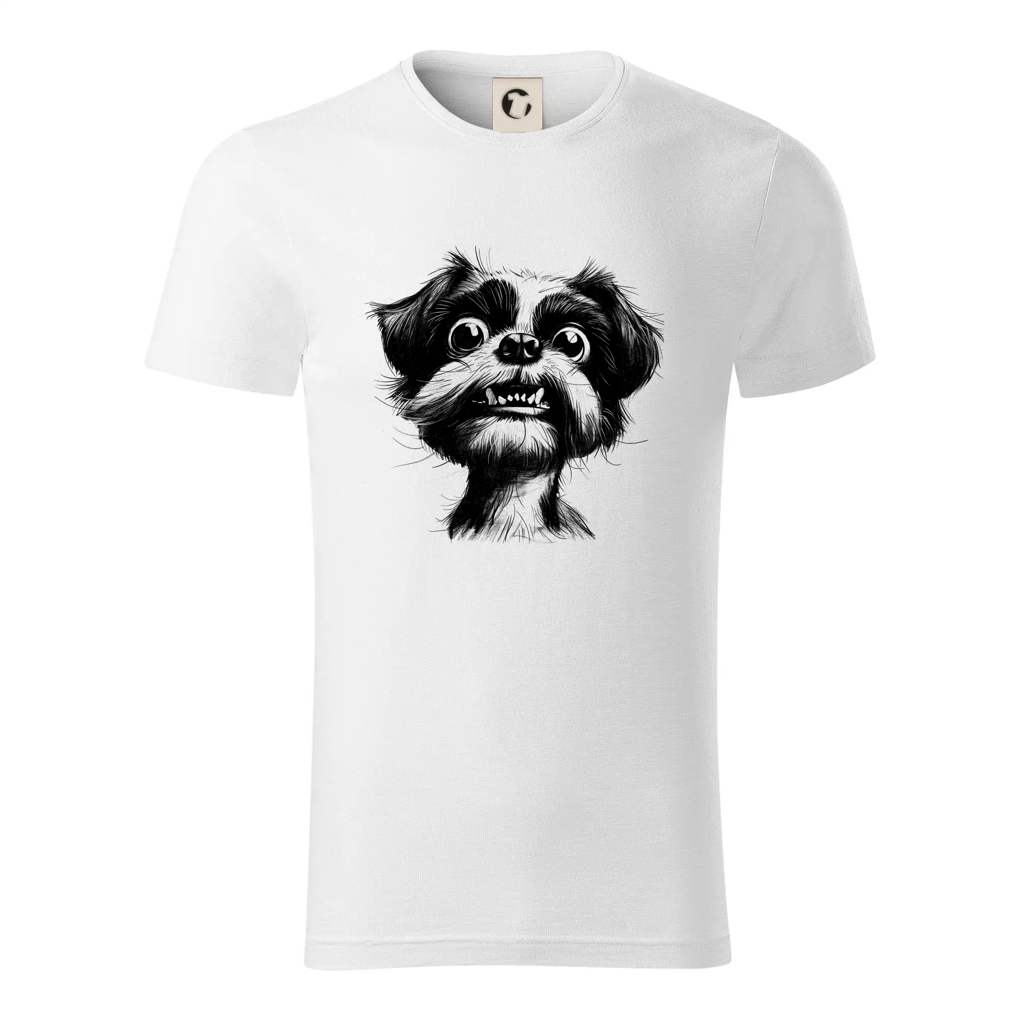 Černobílá karikatura Ši-tzu