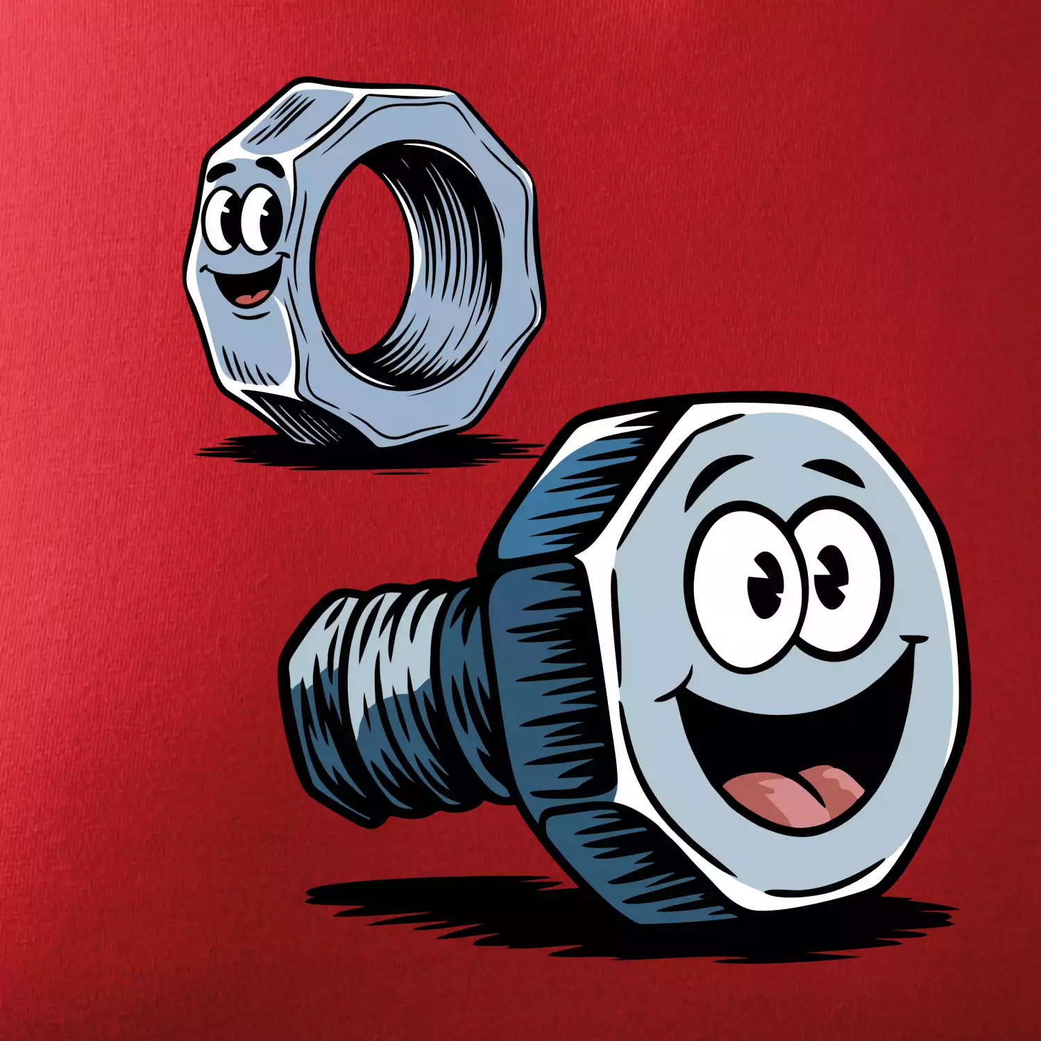 Parové triko - Šroub a matka