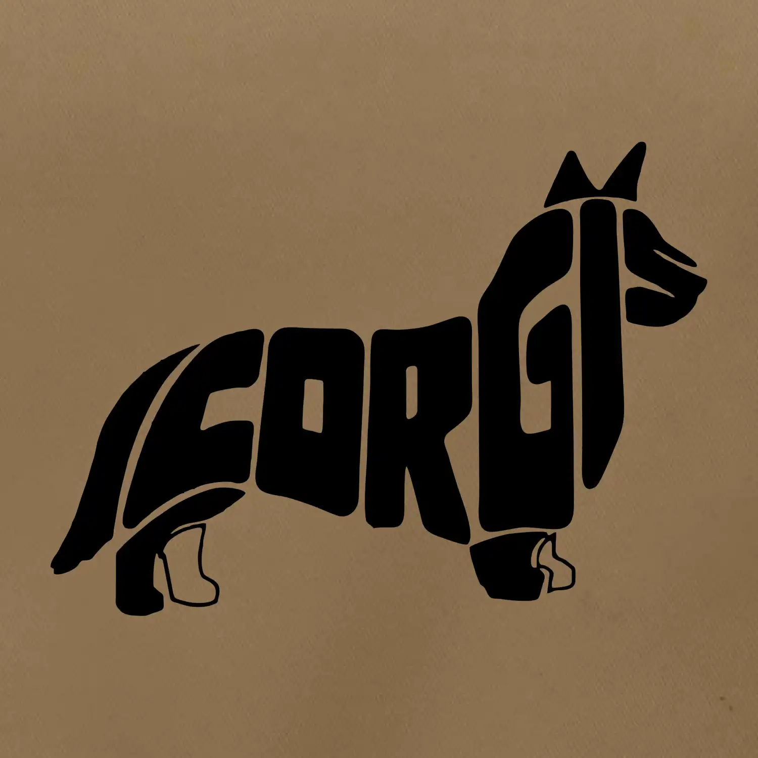 Corgi - nápis v těle
