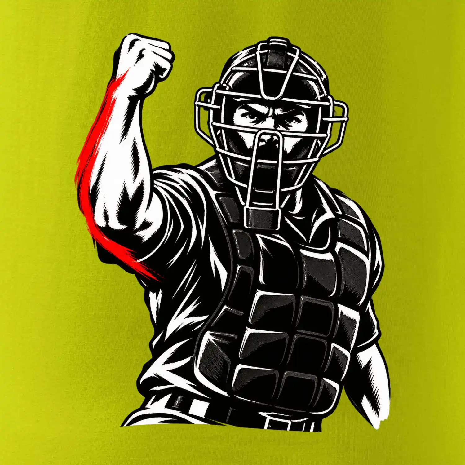 Baseballový rozhodčí signalizuje strike