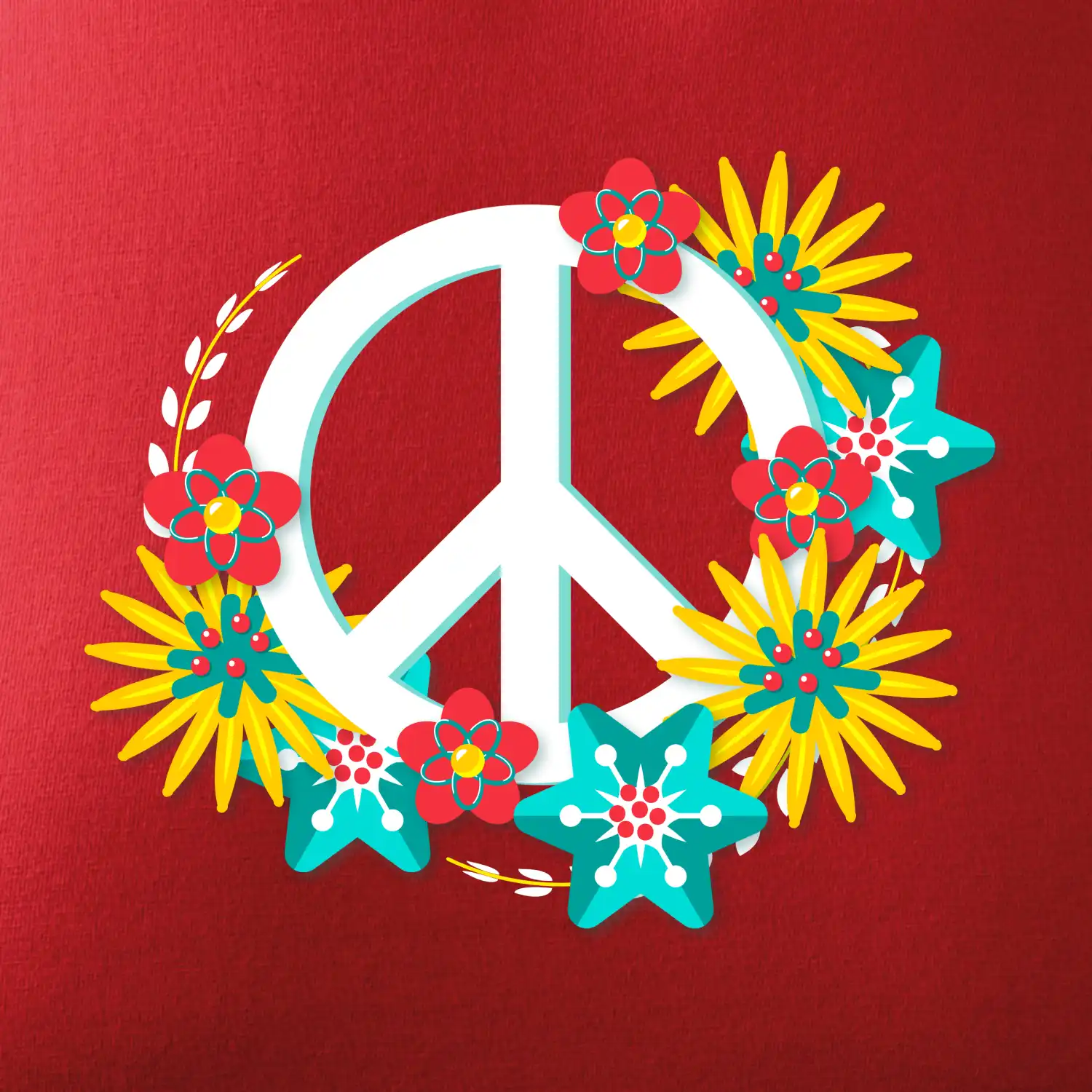 Peace symbol abstraktní