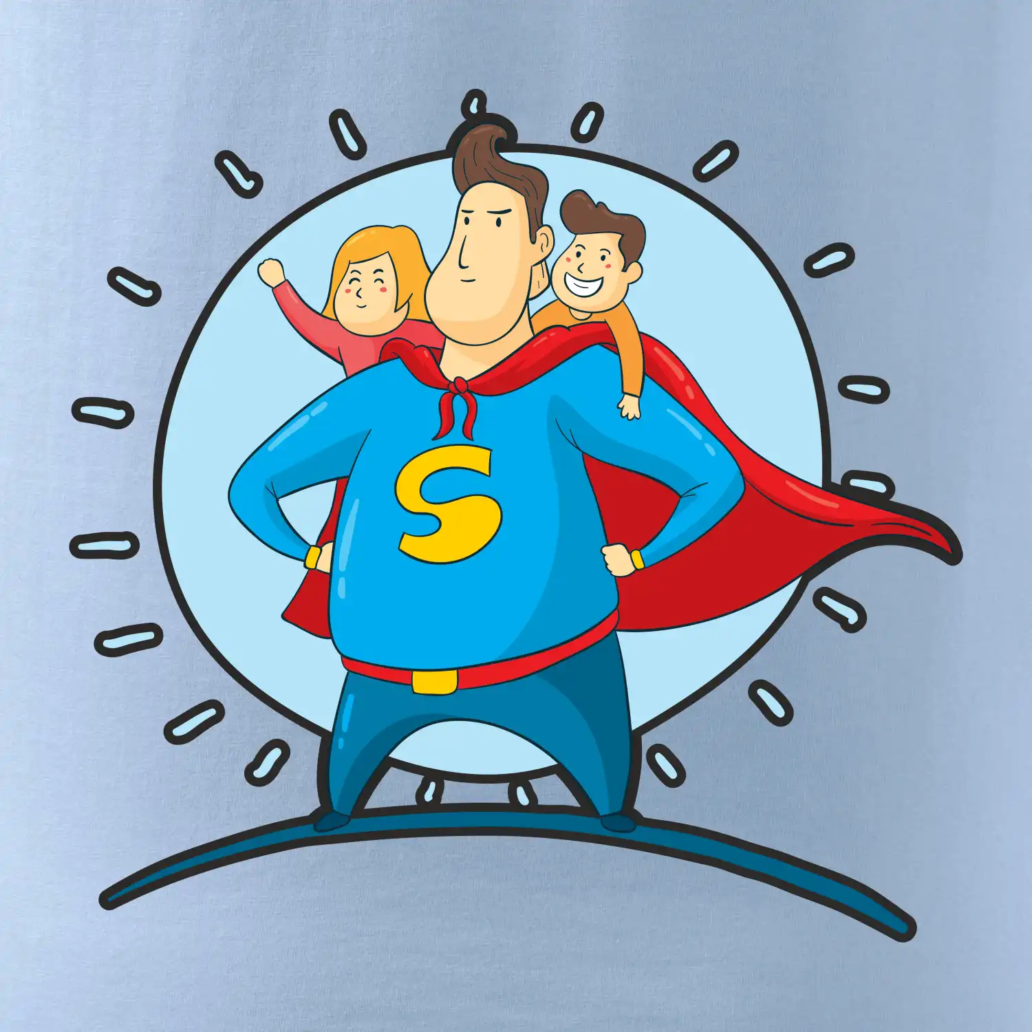 Táta superman - holka a kluk