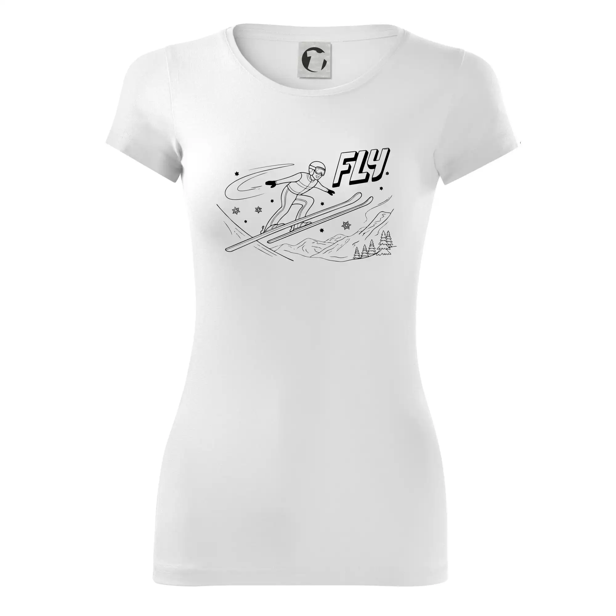 Skokan na lyžích černý obrázek FLY