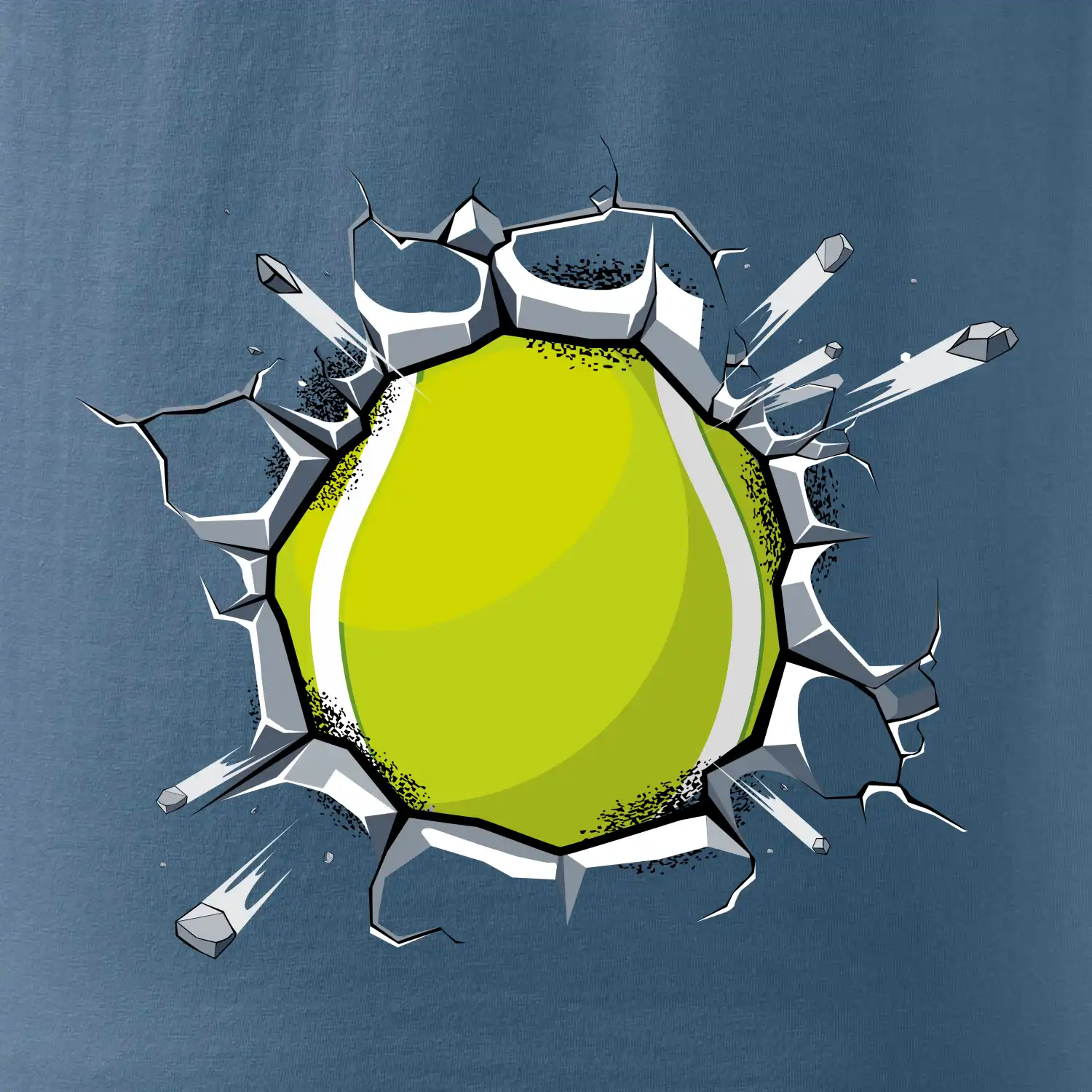 Tenisový míč v triku