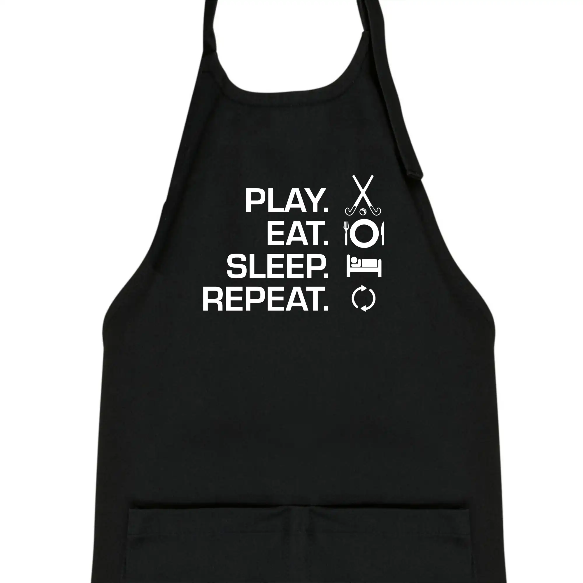 Ostatné športy - Play eat sleep repeat pozemný hokej - Detská zástera na varenie