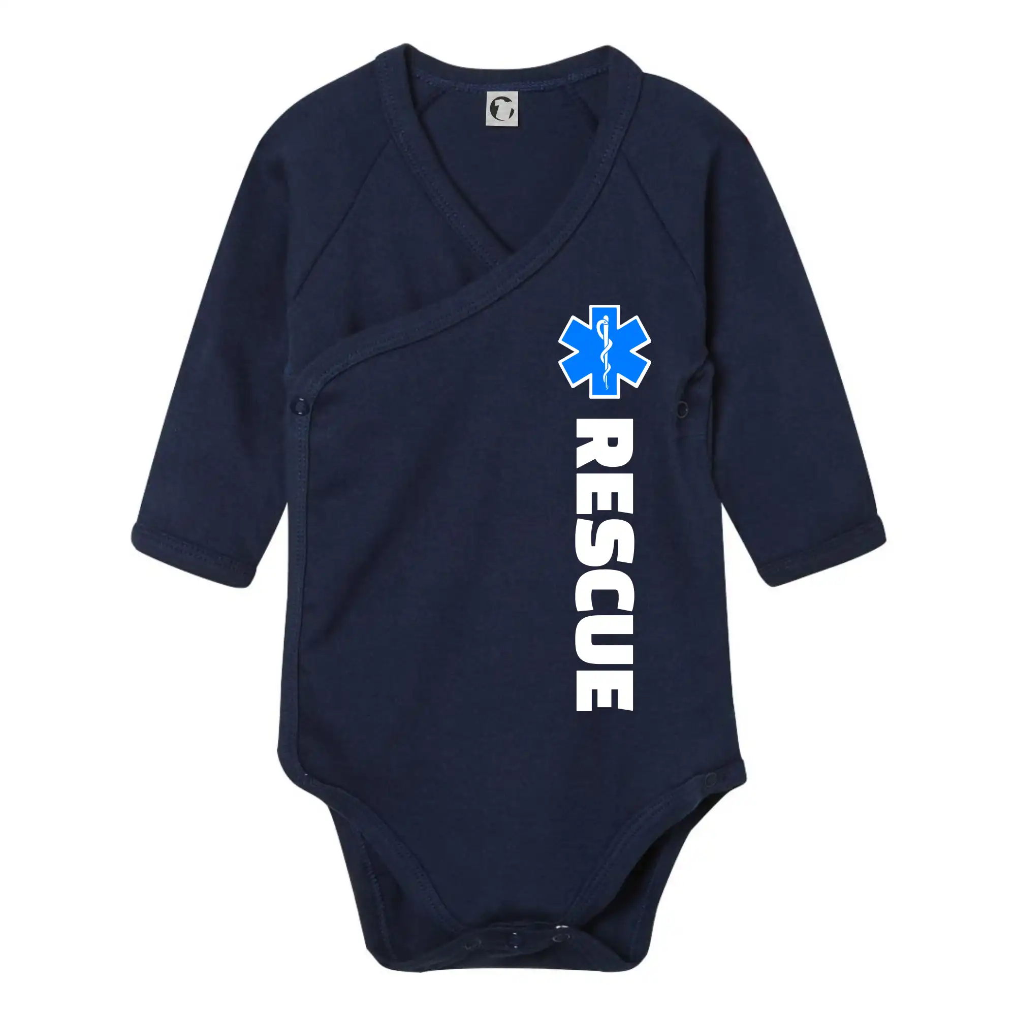 Tričká a mikiny pre záchranárov a lekárov - Kvalitné oblečenie pre zdravotníkov - Rescue - pre záchranárov - Body zavinovacie s dlhým rukávom