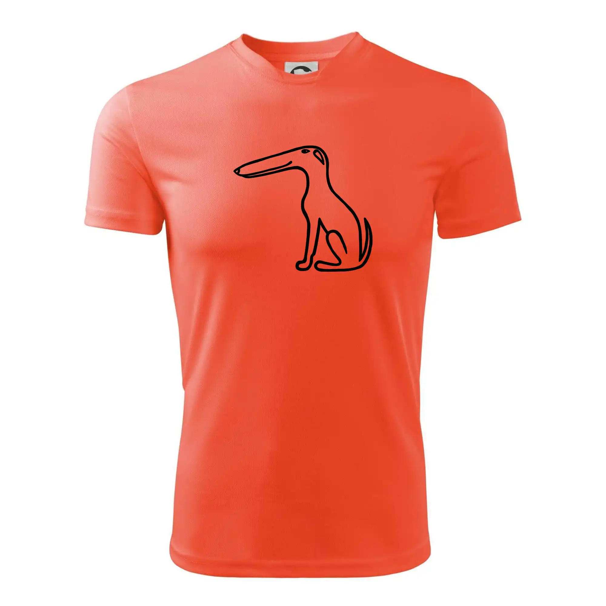 Ostatné psie plemená - Barzoj obrys čierny - Detské tričko športové