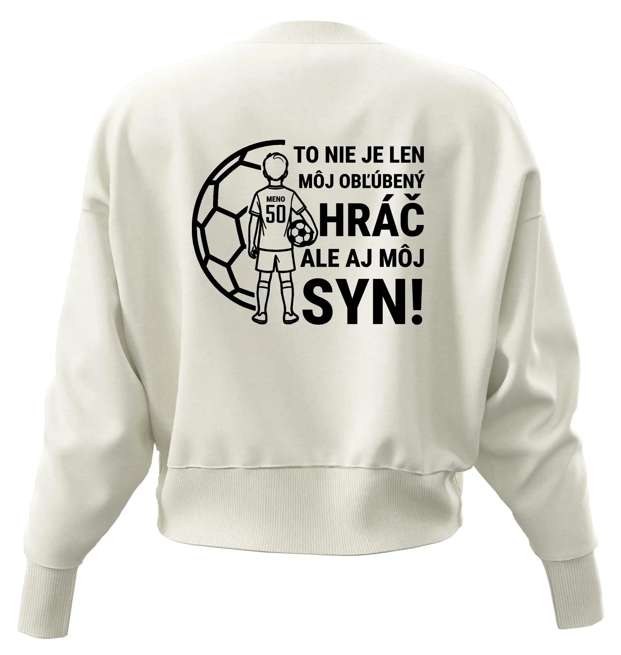 Futbalová mama - Jeden syn (vaše meno a číslo)