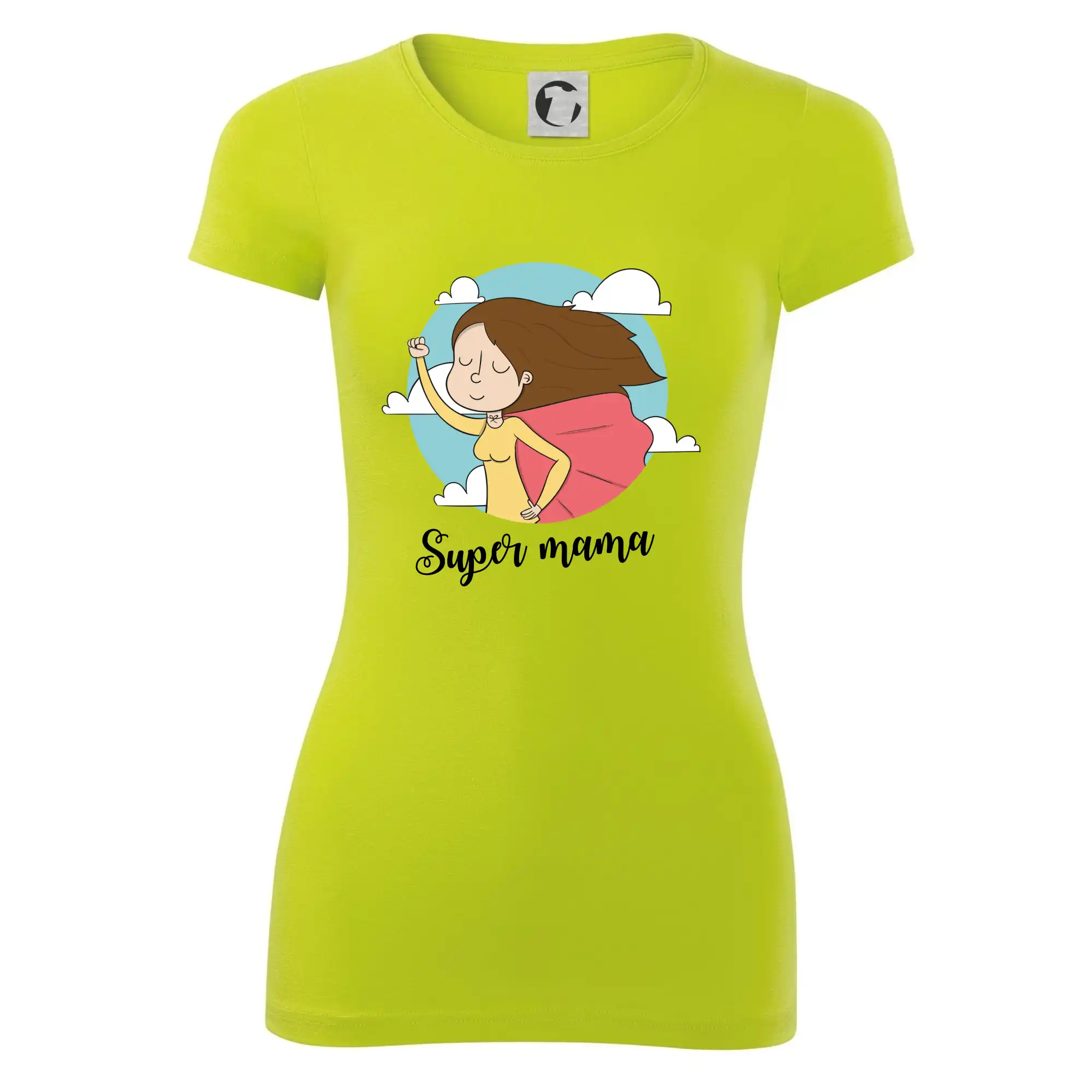 Tričká a mikiny pre mamičky - Kreslený obrázok Super mama - Dámske tričko Glance - Priliehavejší strih