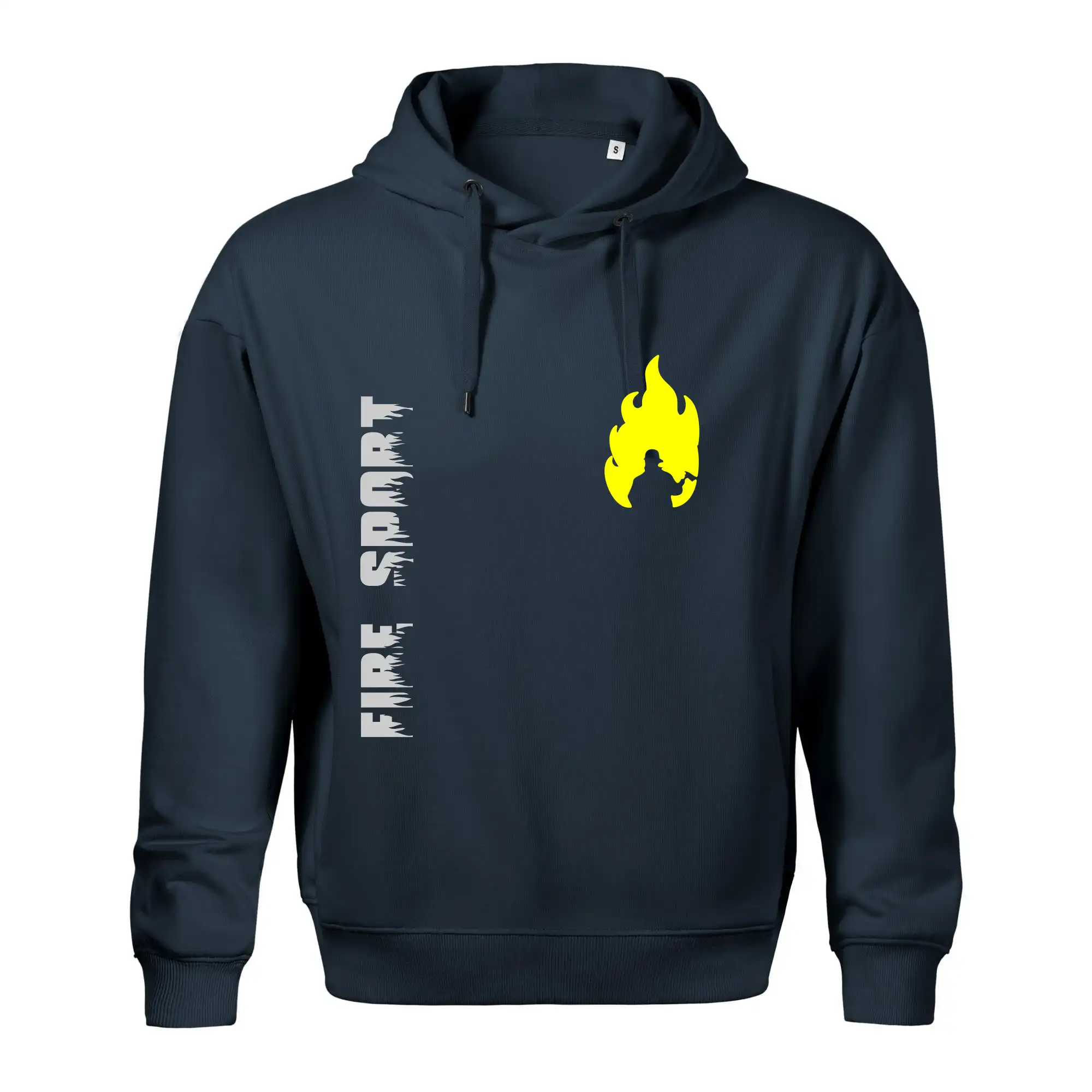 Originálne tričká pre hasičov - DHZ - Váš názov - FLUO + Reflexná potlač - Oversized mikina pánska Moon - kratšia + širšia