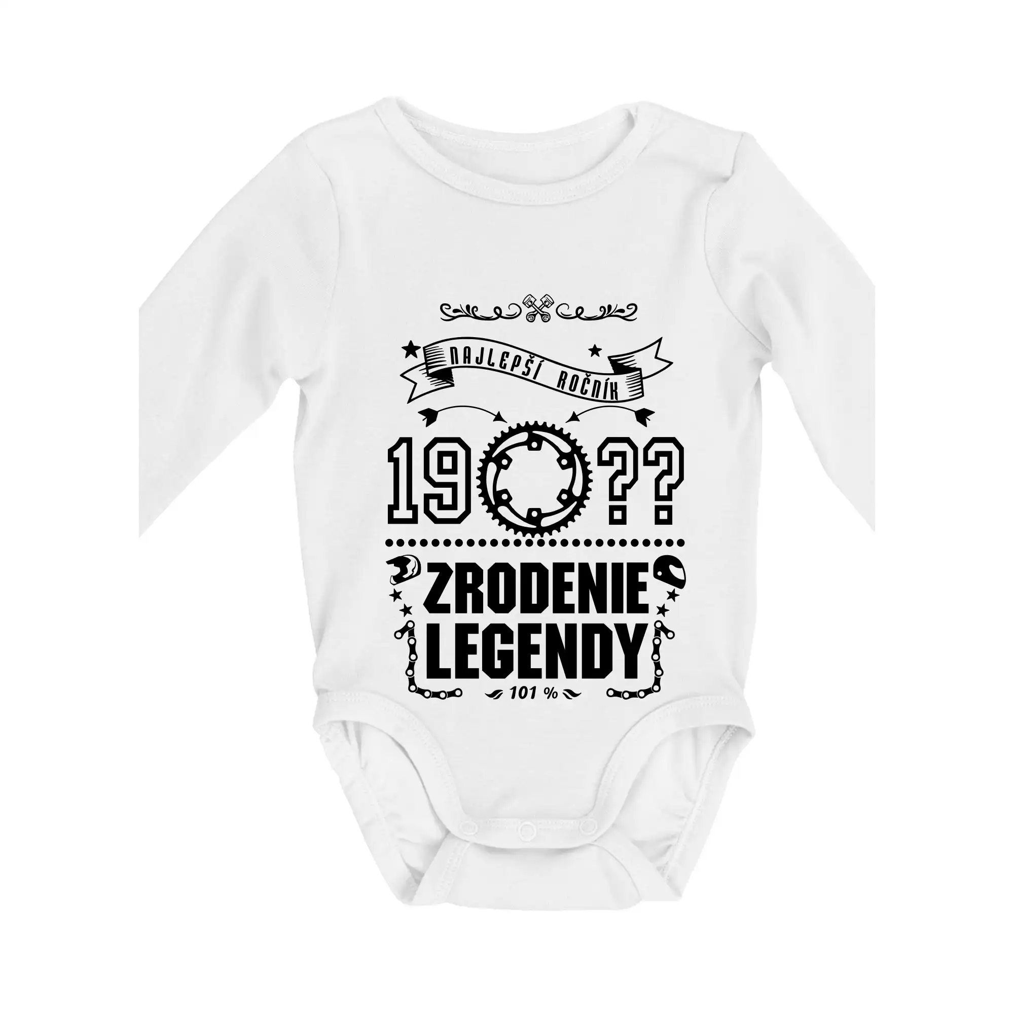 Trička Zrodenie legendy - Zrodenie legendy - pre motorkárov - Body dojčenské s dlhým rukávom