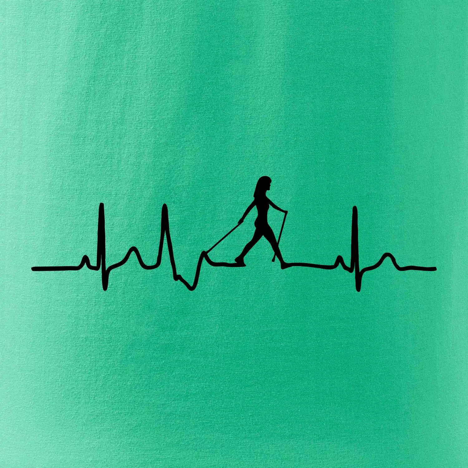 EKG nordic walking žena