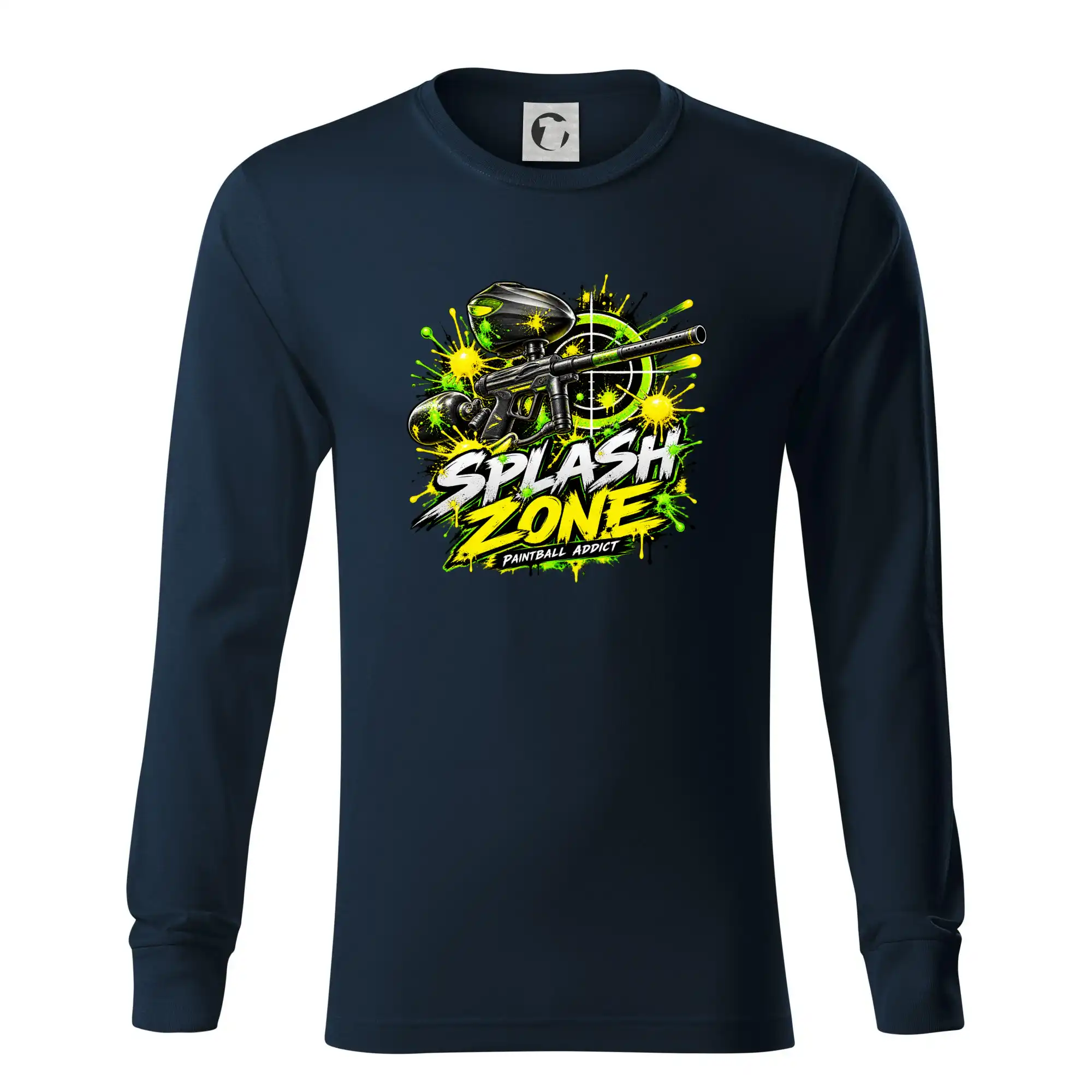Neonový zásah splash zone paintball