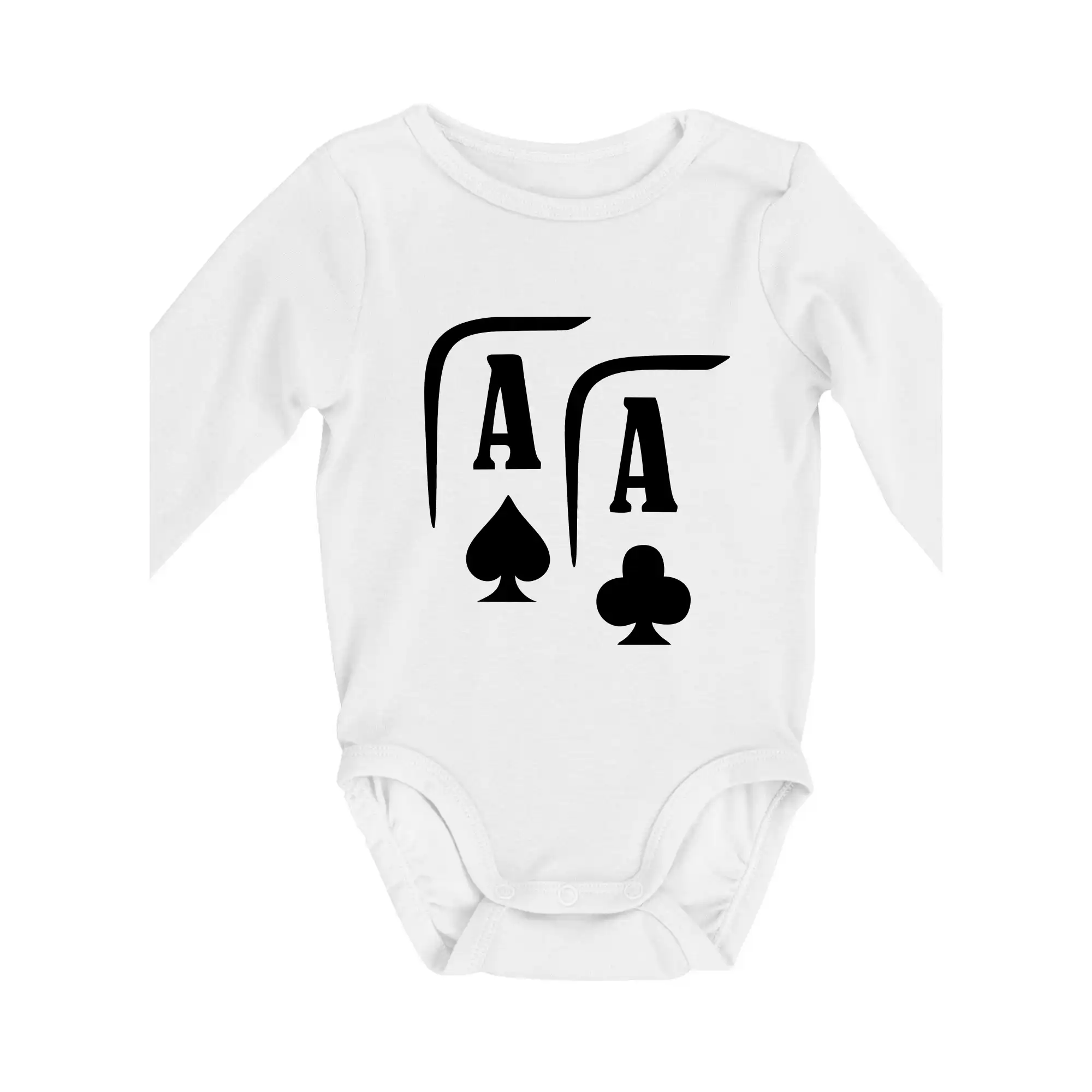 Poker tričká - Poker AA - Body dojčenské s dlhým rukávom