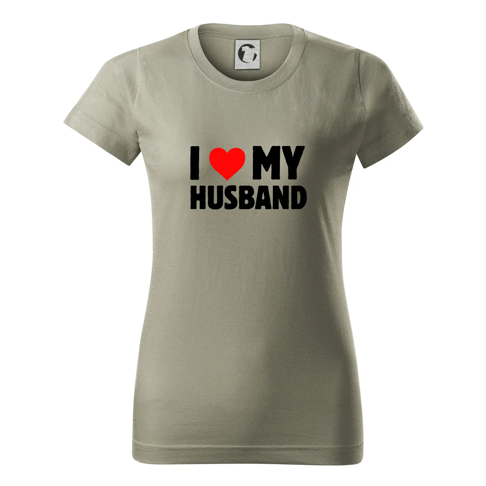 Tričká pre zamilovaných - I love my husband - Dámske tričko basic - ľahko voľnejšie a dlhšie