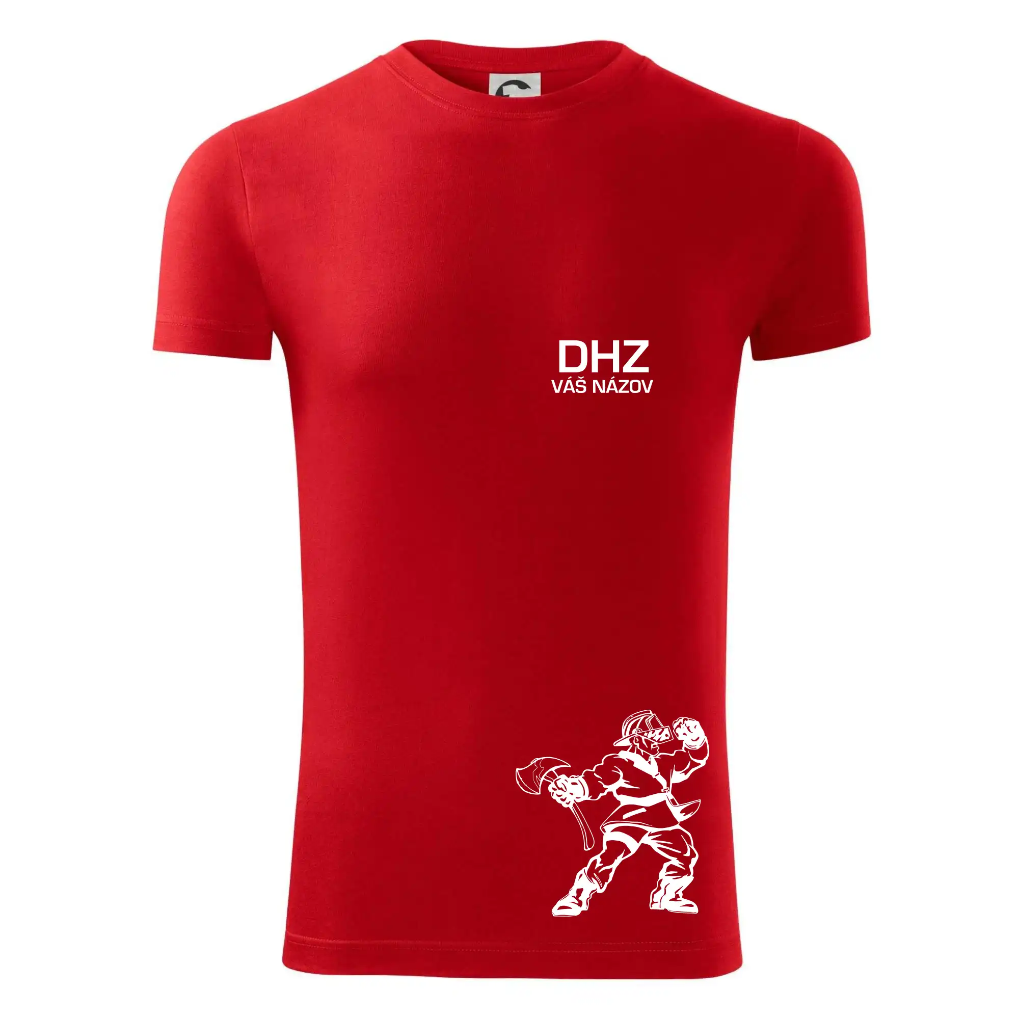 Originálne tričká pre hasičov - DHZ postava - vlastný názov - Viper FIT - Pánske zúžené tričko