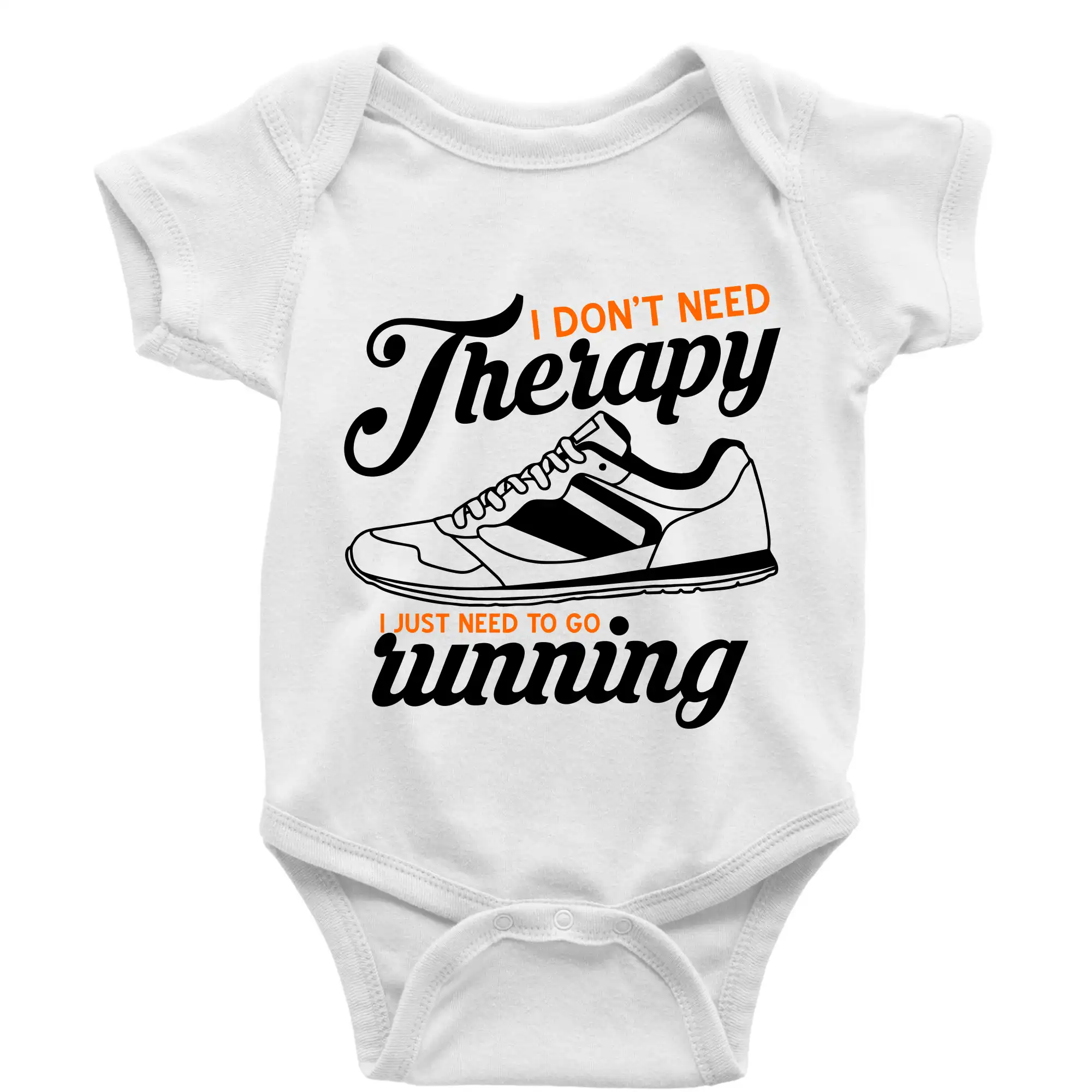 Tričká pre bežcov - I don't need therapy running - Body dojčenské s krátkym rukávom