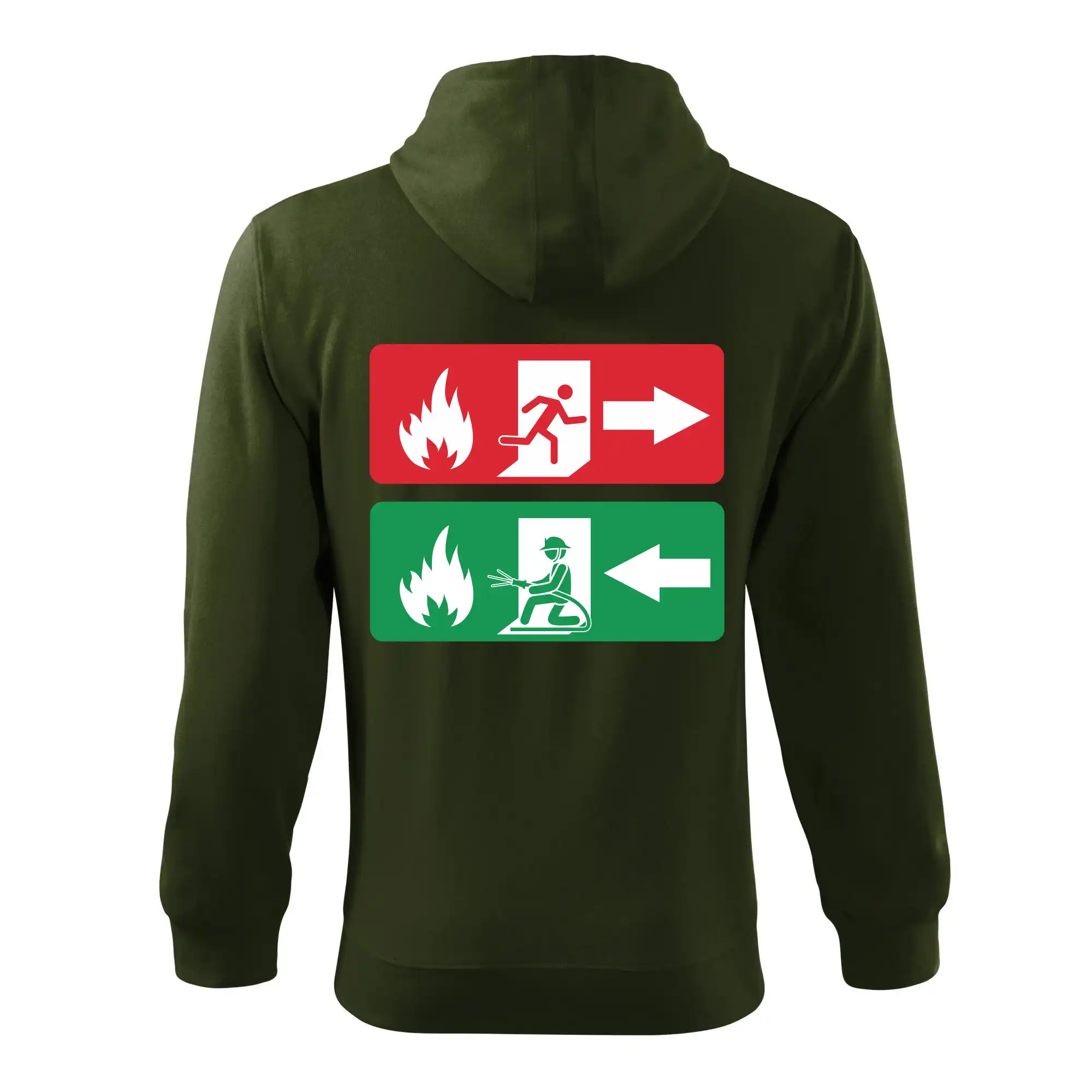 Lidé utíkají, hasiči přibíhají