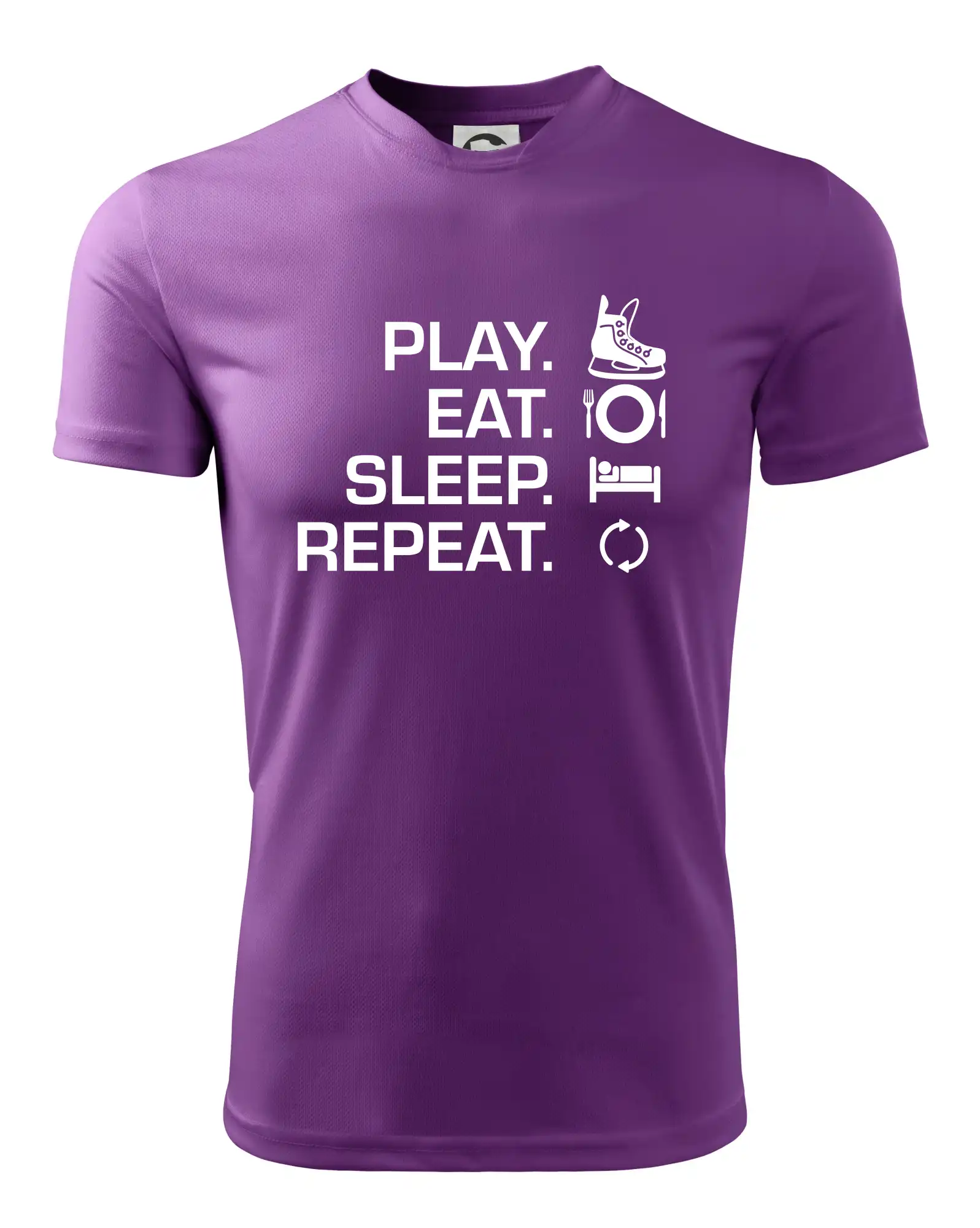 Hokejová trička - Play Eat Sleep Repeat hokej - Detské tričko športové