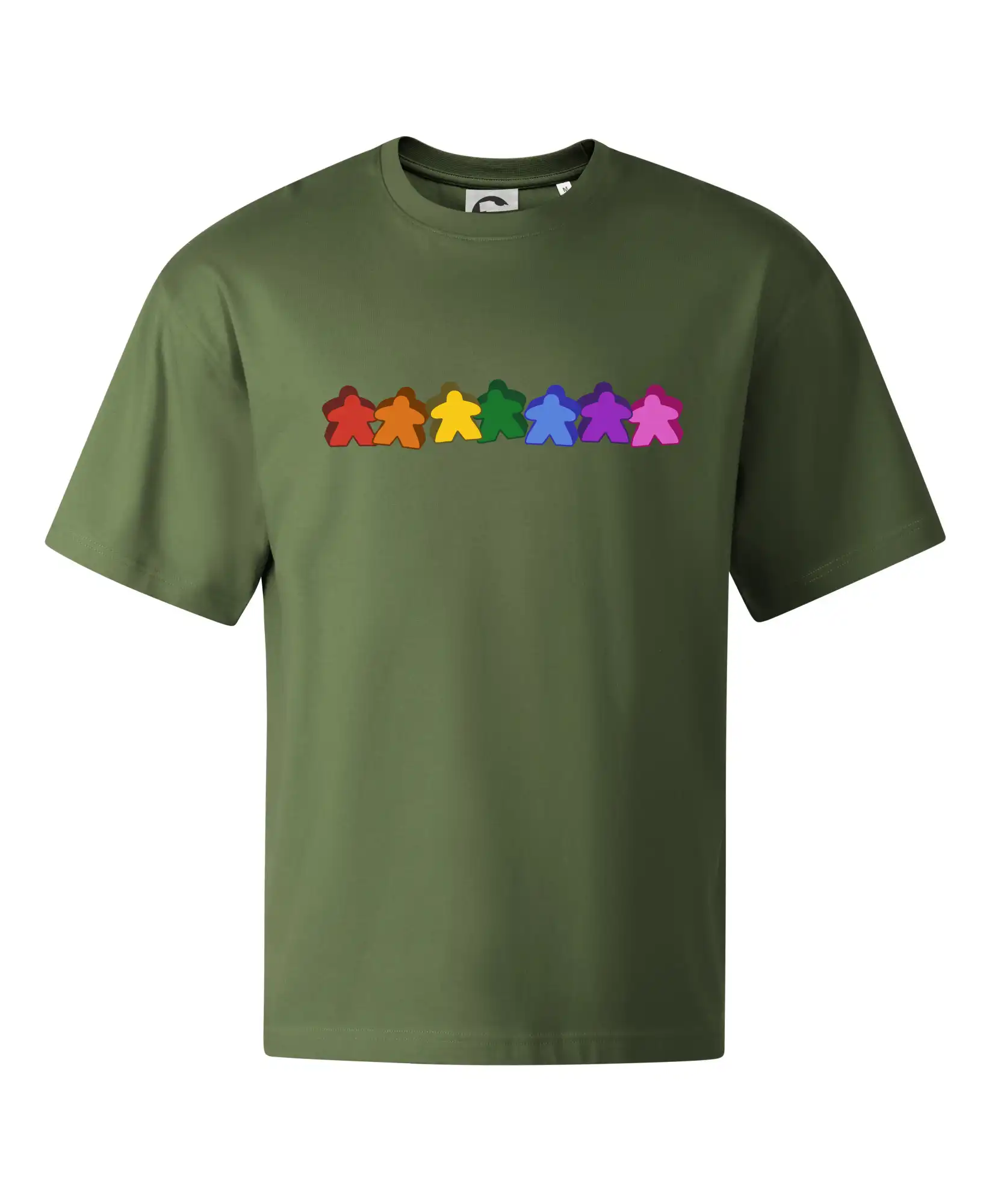 Tričká a mikiny so spoločenskými hrami  - Meeple duha - Stage unisex - OVERSIZE