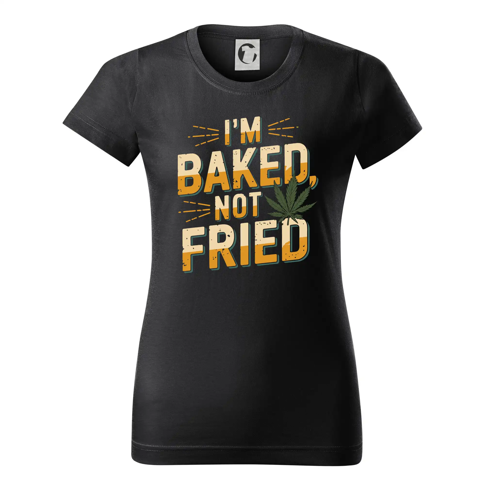 Tričká pre pohodový ľudí - Marihuana - Iam baked not fried - Dámske tričko basic - ľahko voľnejšie a dlhšie