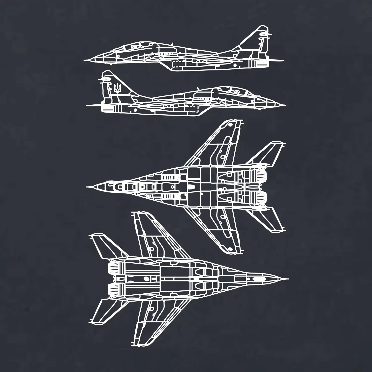 Mig 29 Fulcrum - obrys