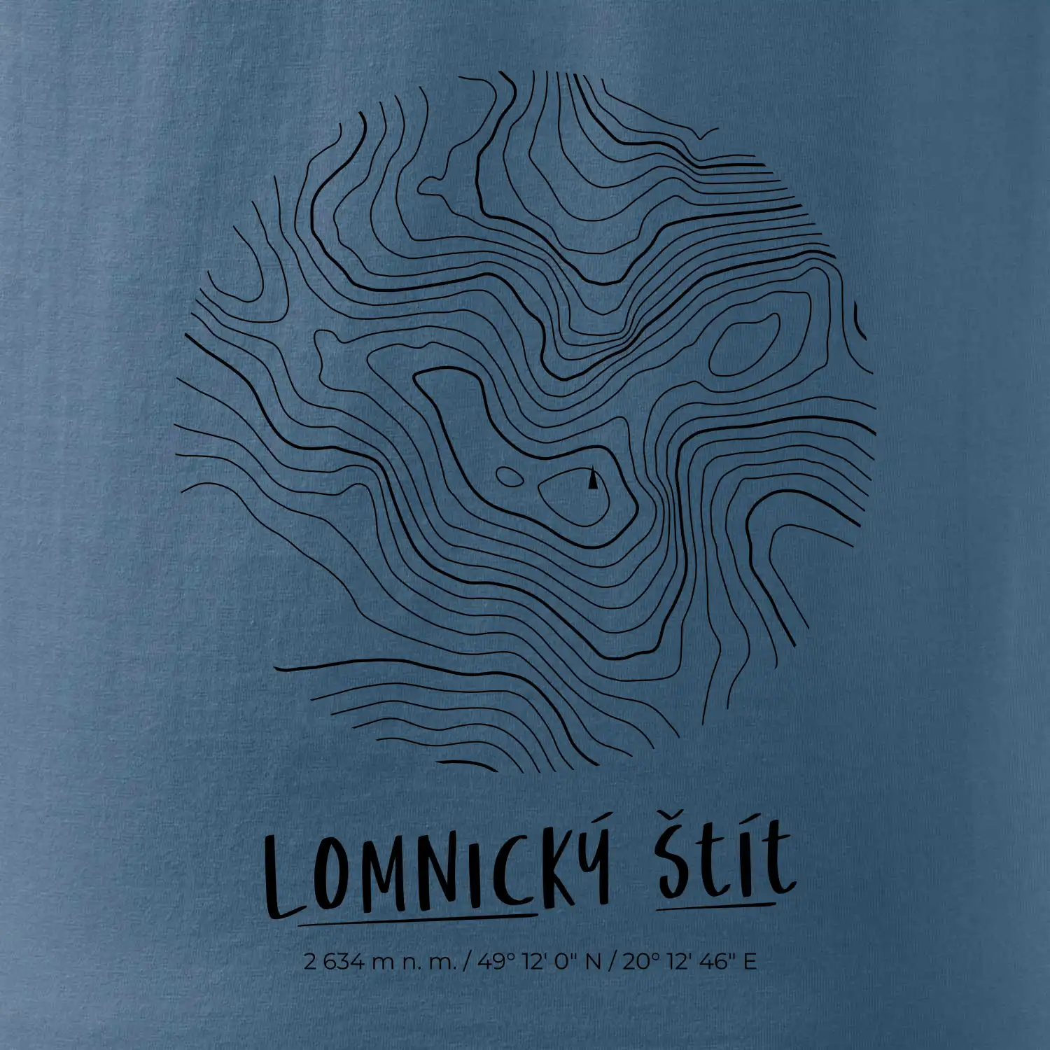 Lomnický štít - vrstevnice v kruhu